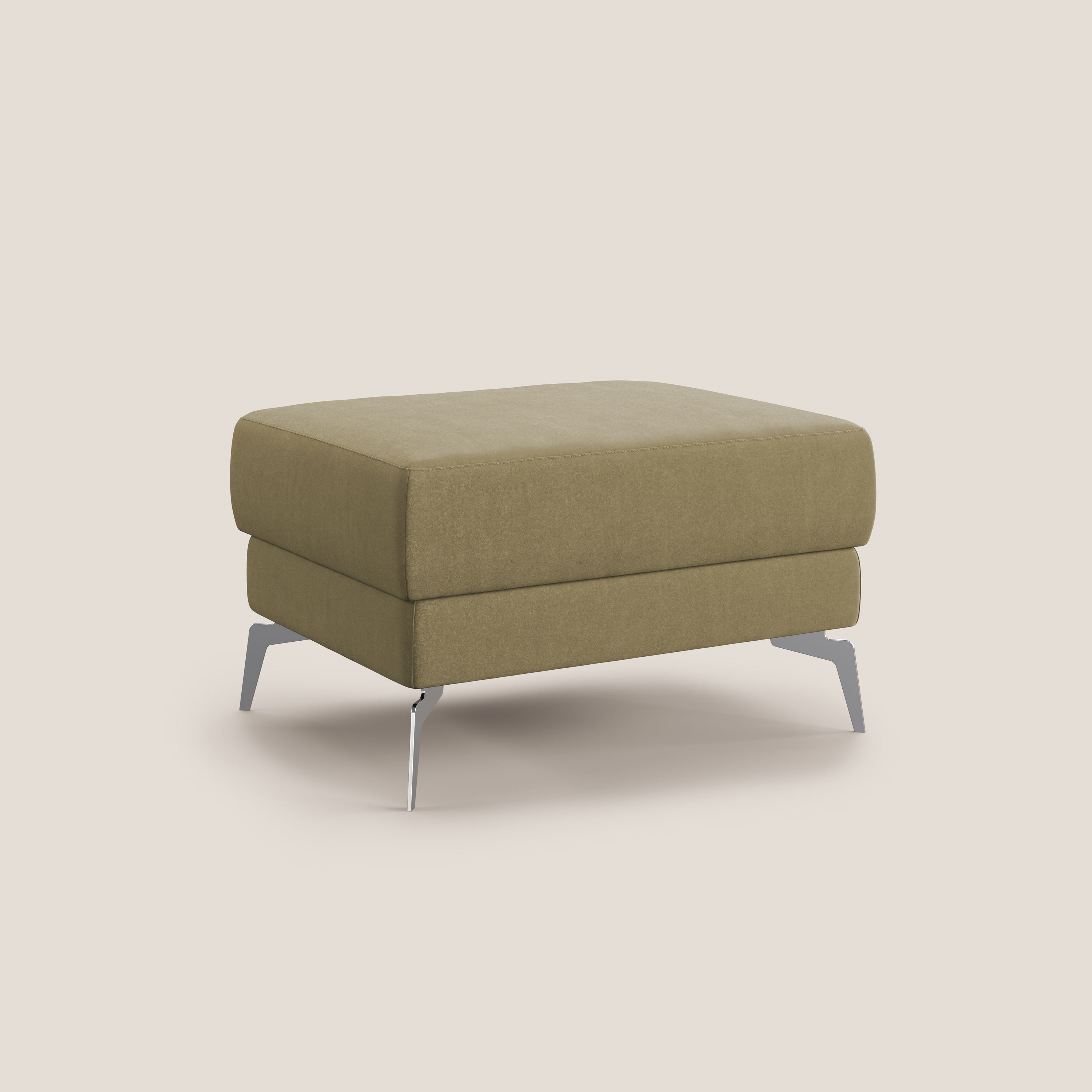 Star Pouf con piedini alti in microfibra impermeabile T11 beige - divani.store