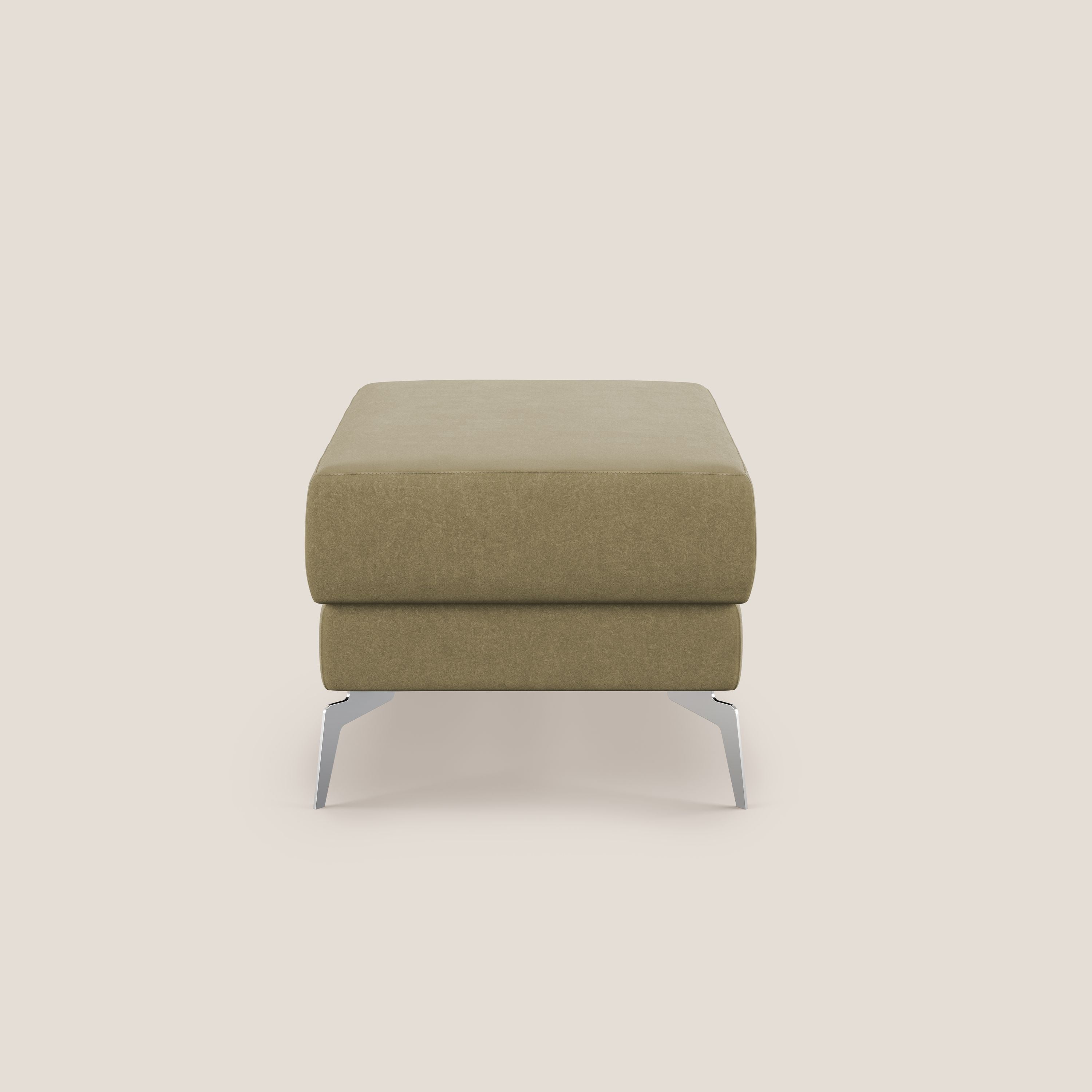 Star Pouf con piedini alti in microfibra impermeabile T11 beige - divani.store