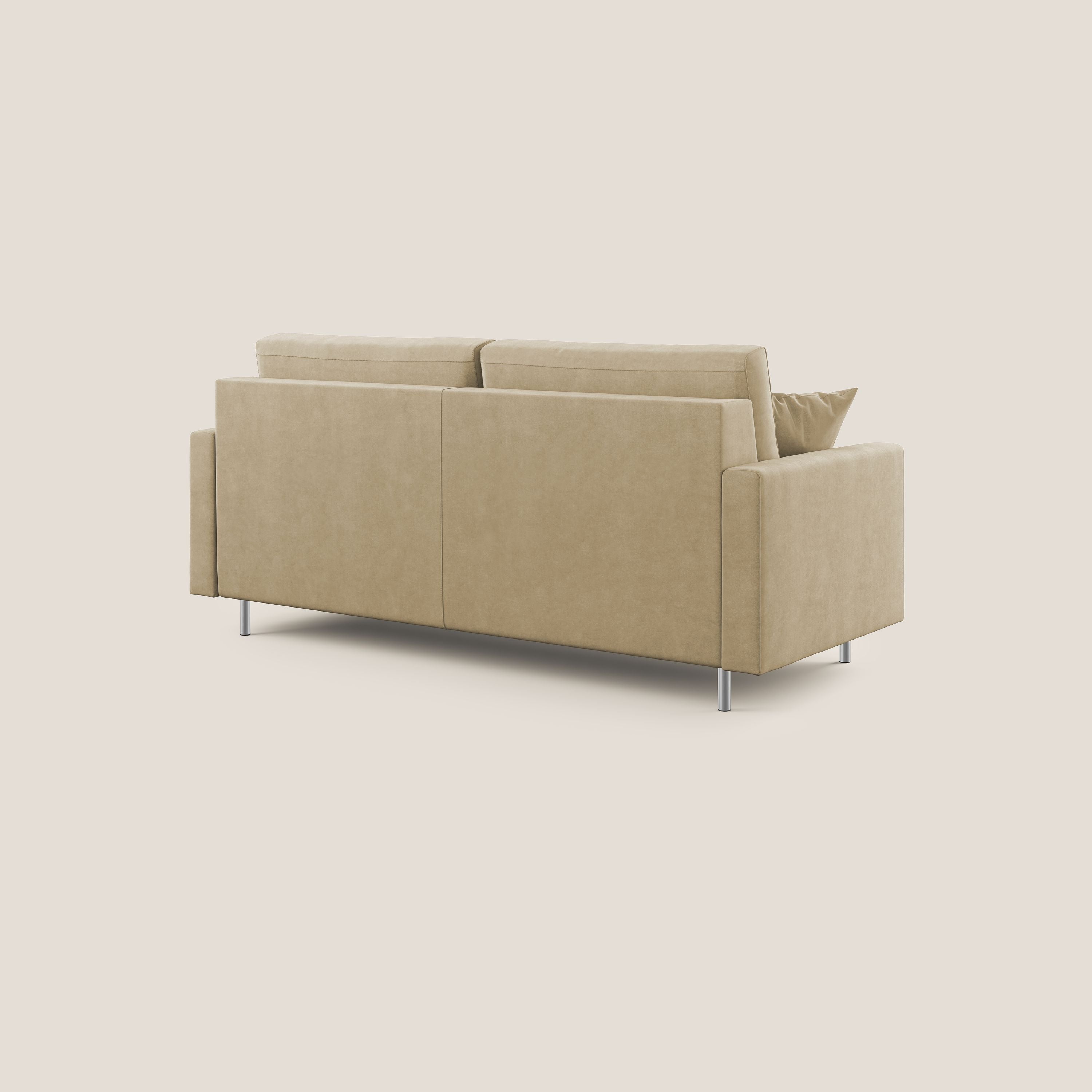 Megan divano letto matrimoniale in microfibra smacchiabile T11 beige - divani.store
