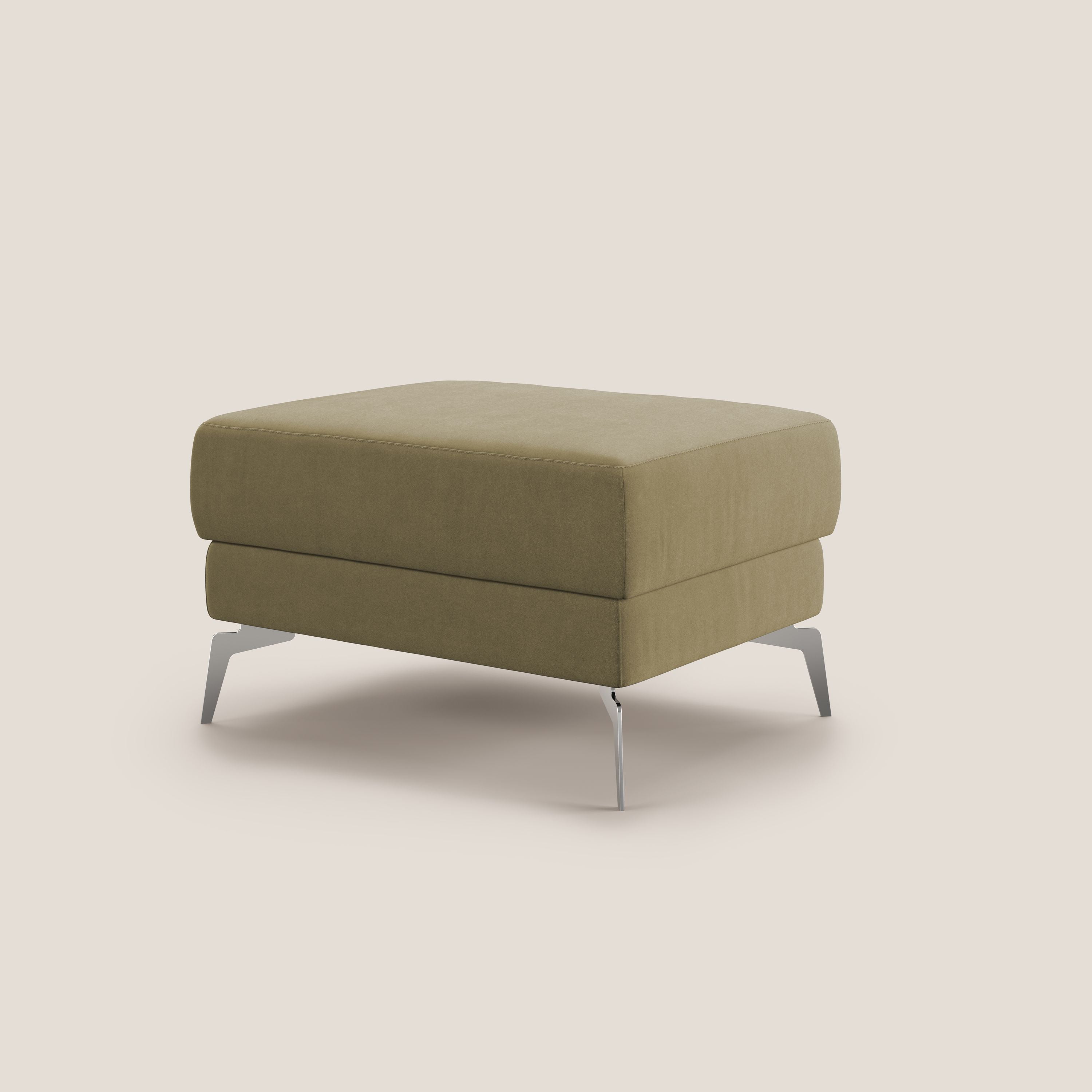 Star Pouf con piedini alti in microfibra impermeabile T11 beige - divani.store