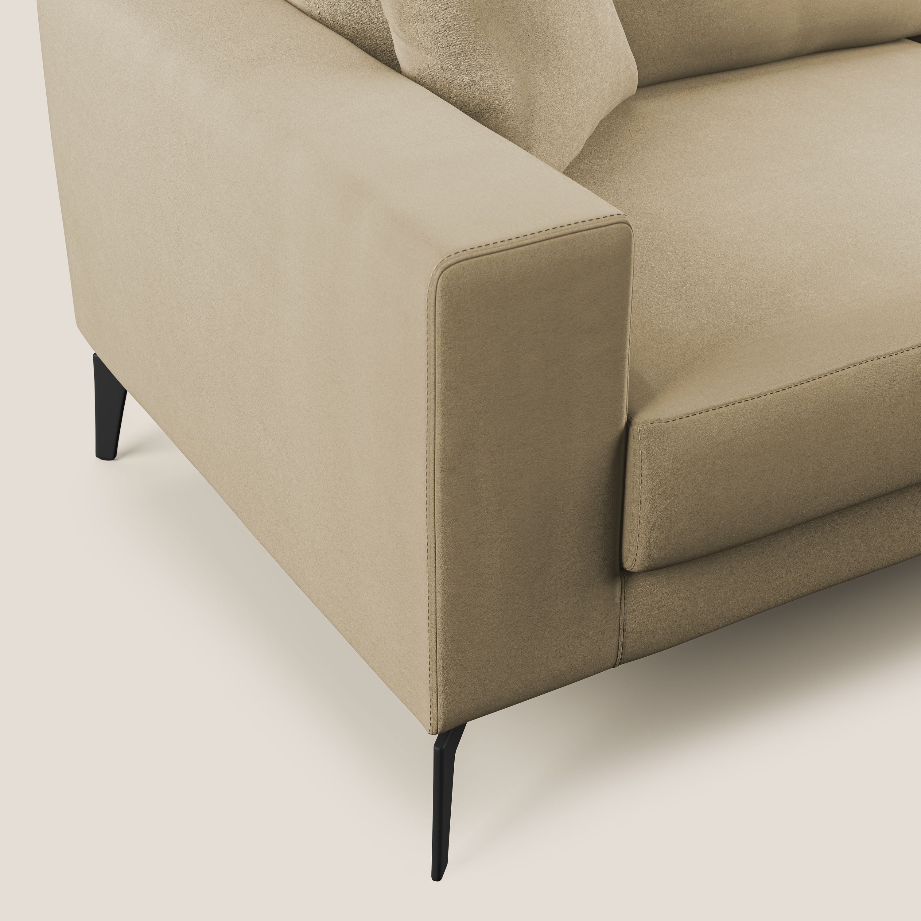 Prestige divano moderno in microfibra smacchiabile T11 beige - divani.store