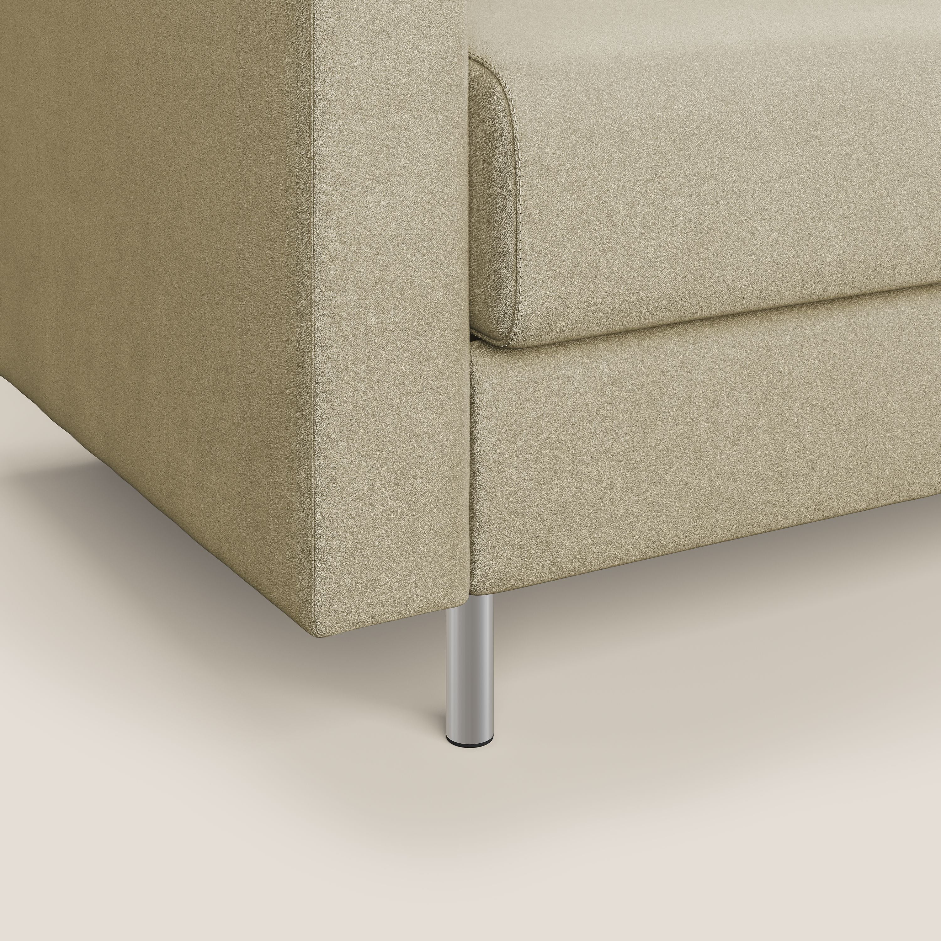 Megan poltrona letto in microfibra smacchiabile T11 beige - divani.store