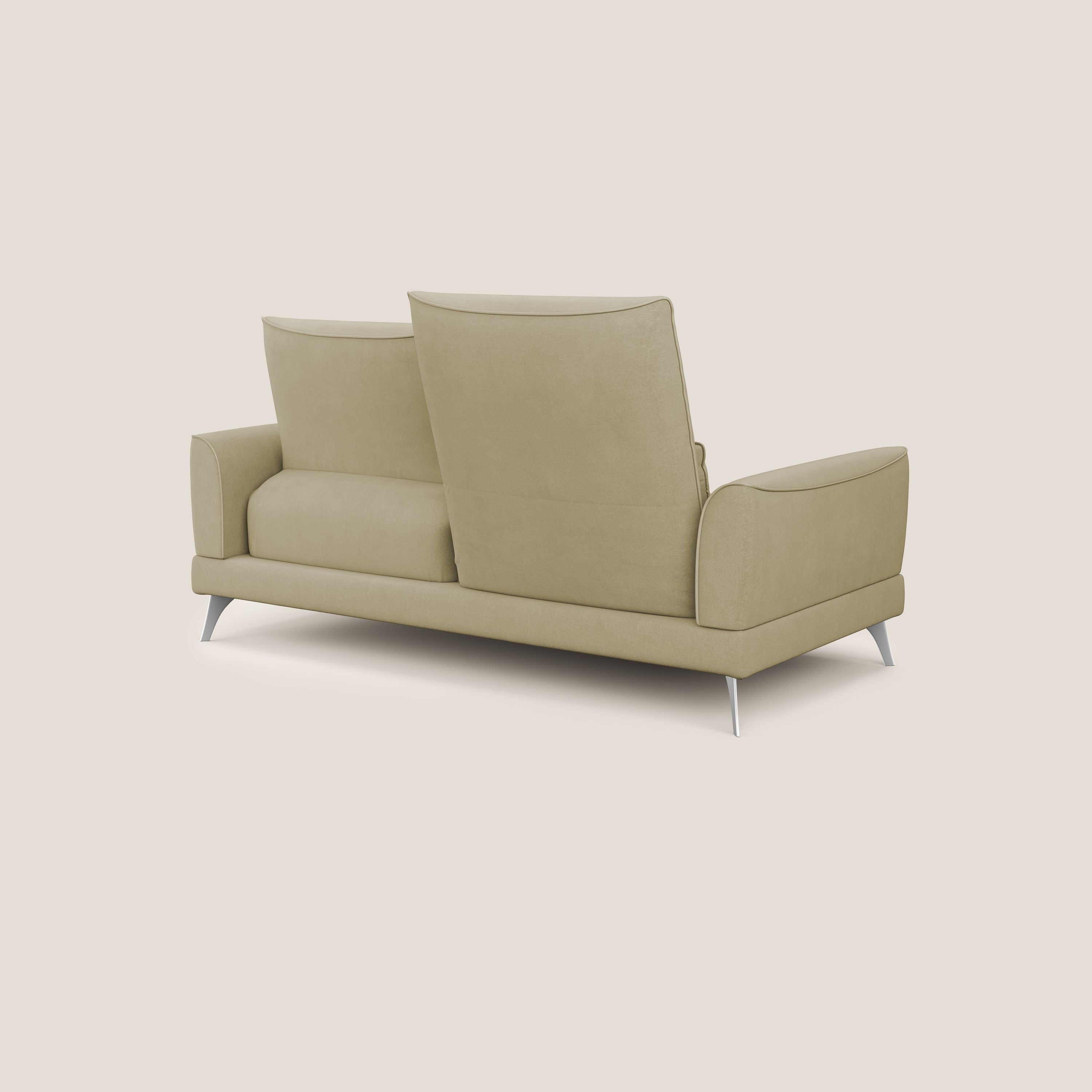 Tommy Divano relax con schienali traslanti in microfibra smacchiabile T11 beige - divani.store