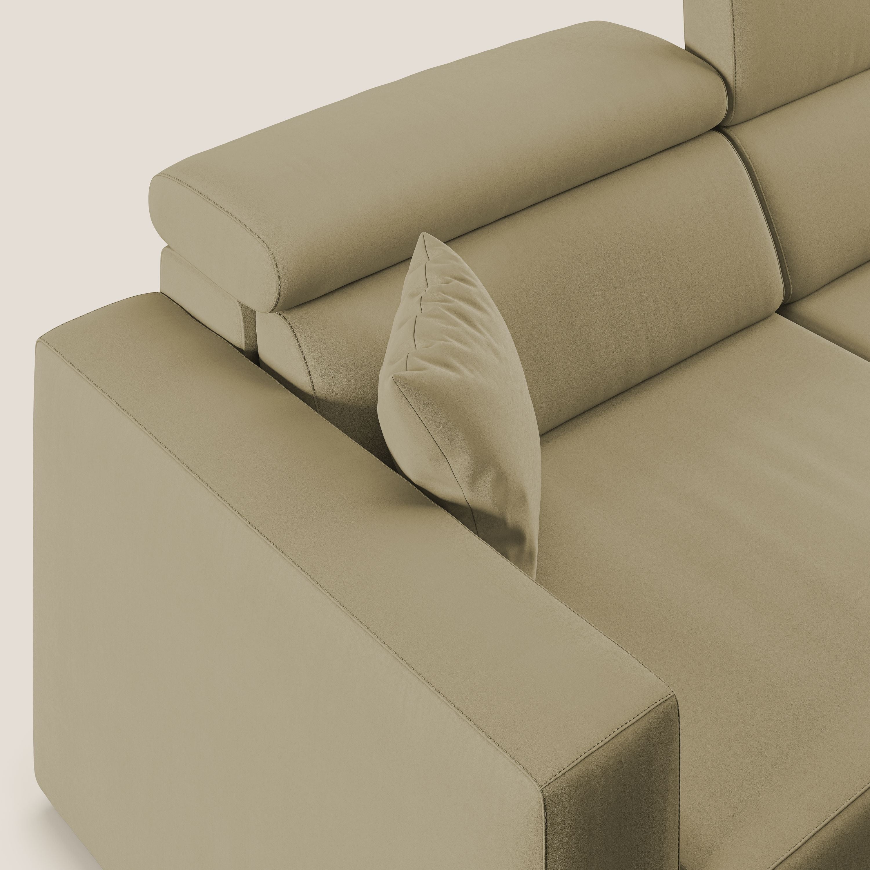 Orwell divano con seduta estraibile in microfibra smacchiabile T11 beige - divani.store