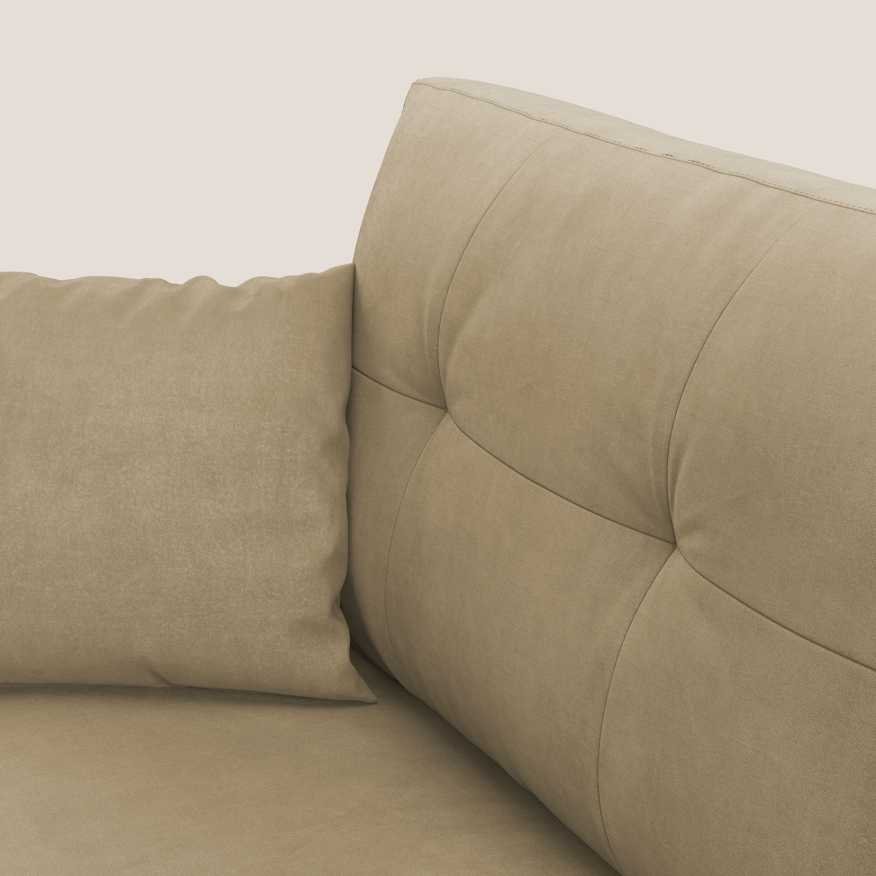 Megan divano letto matrimoniale in microfibra smacchiabile T11 beige - divani.store