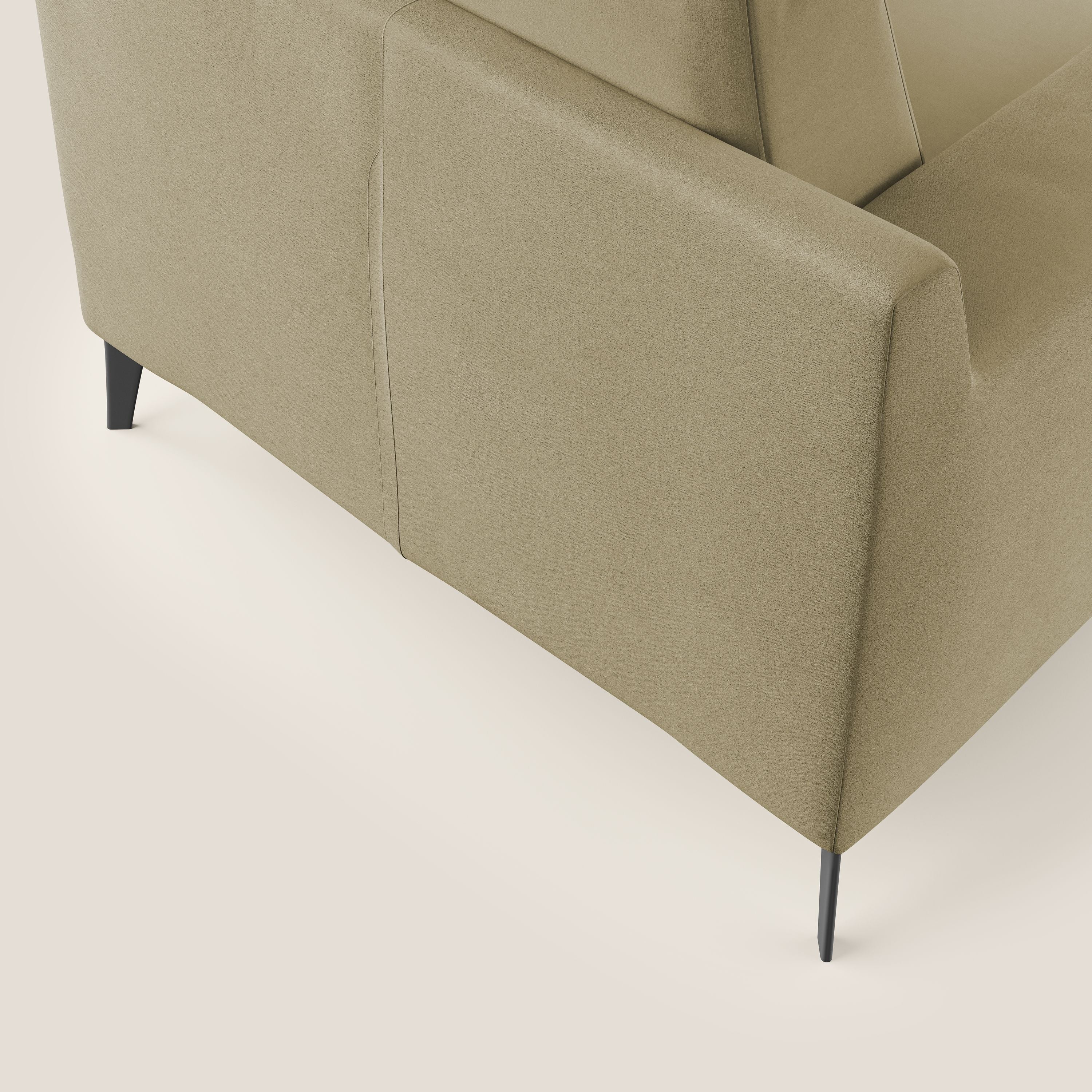 Prestige poltroncina moderna in microfibra smacchiabile T11 beige - divani.store