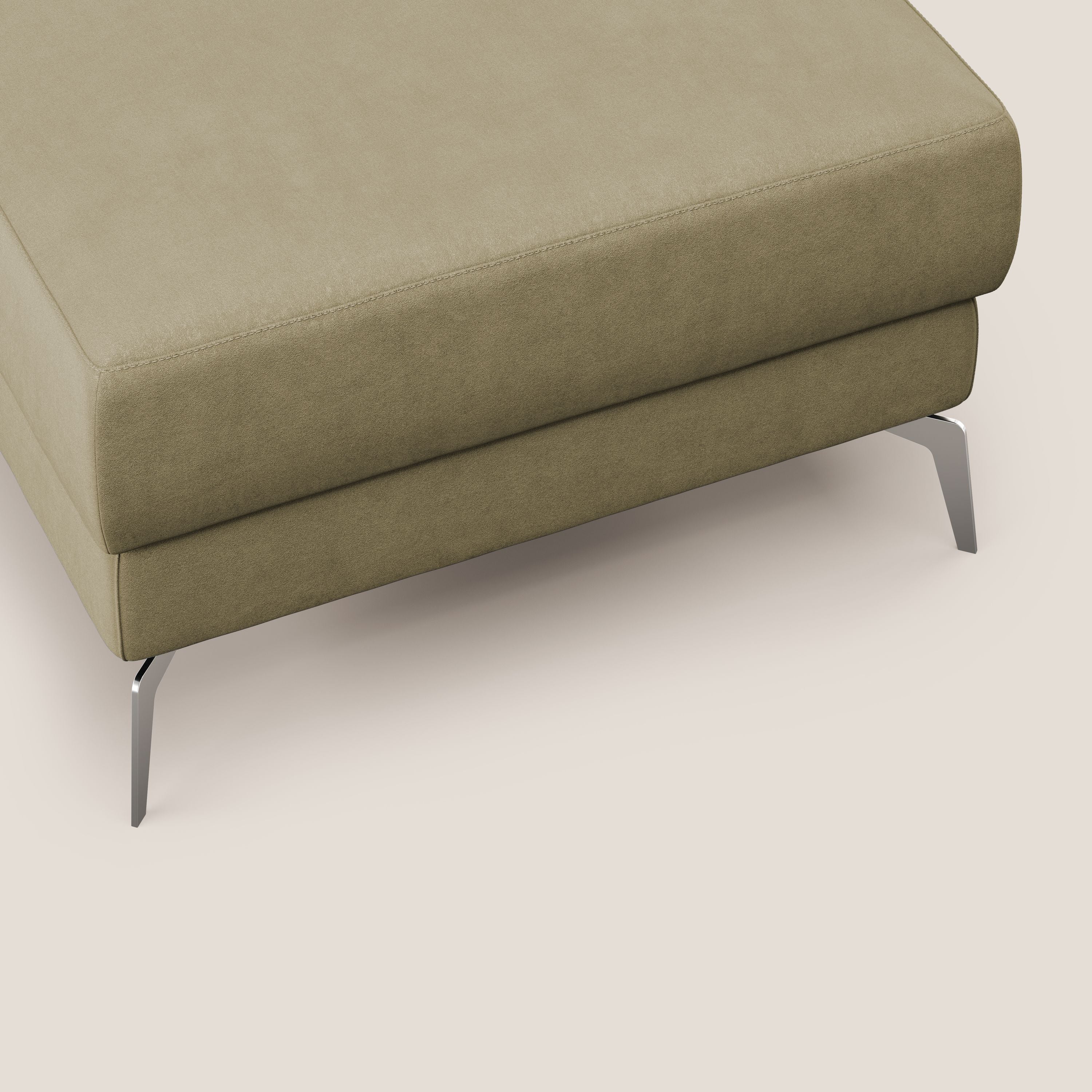 Star Pouf con piedini alti in microfibra impermeabile T11 beige - divani.store