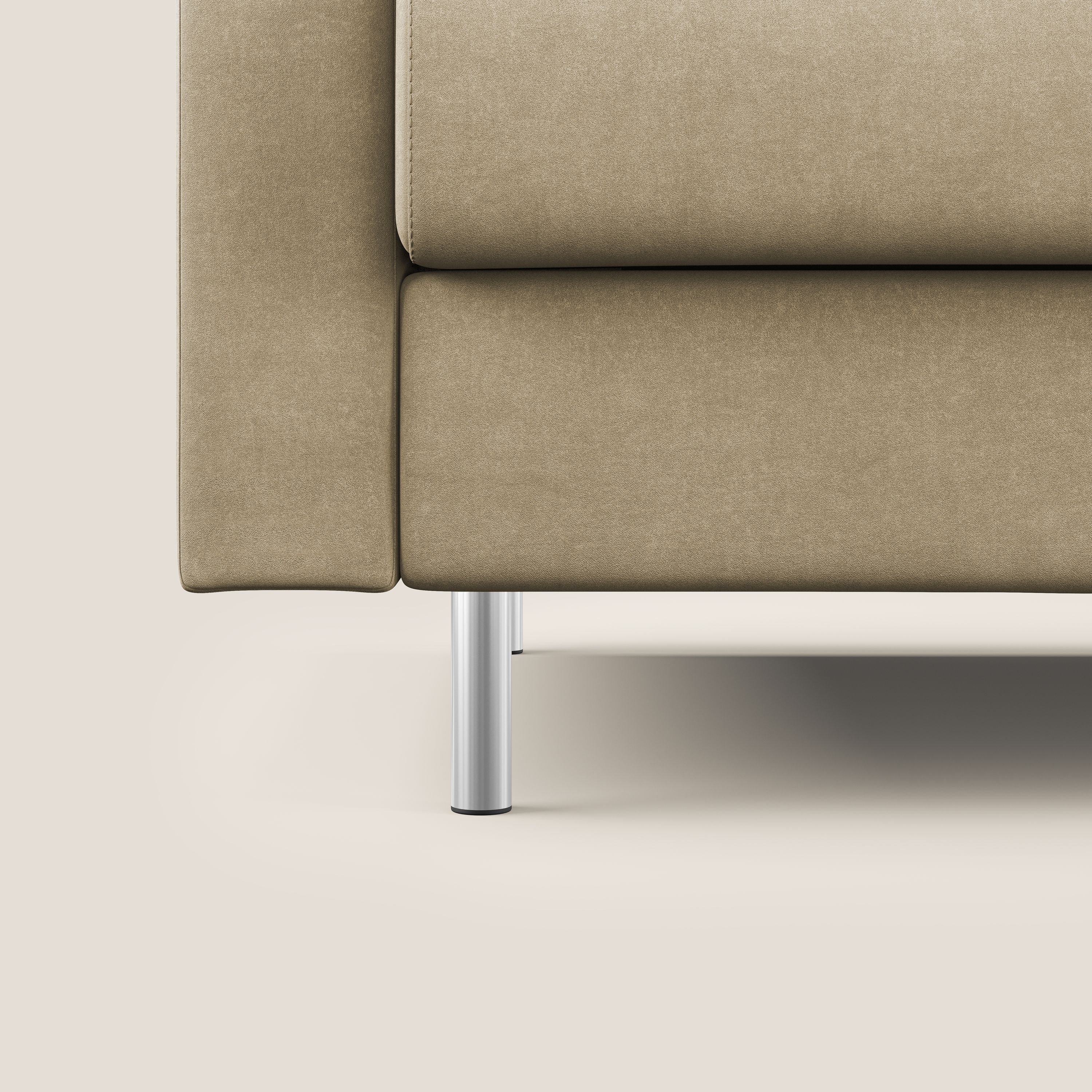 Megan divano letto matrimoniale in microfibra smacchiabile T11 beige - divani.store