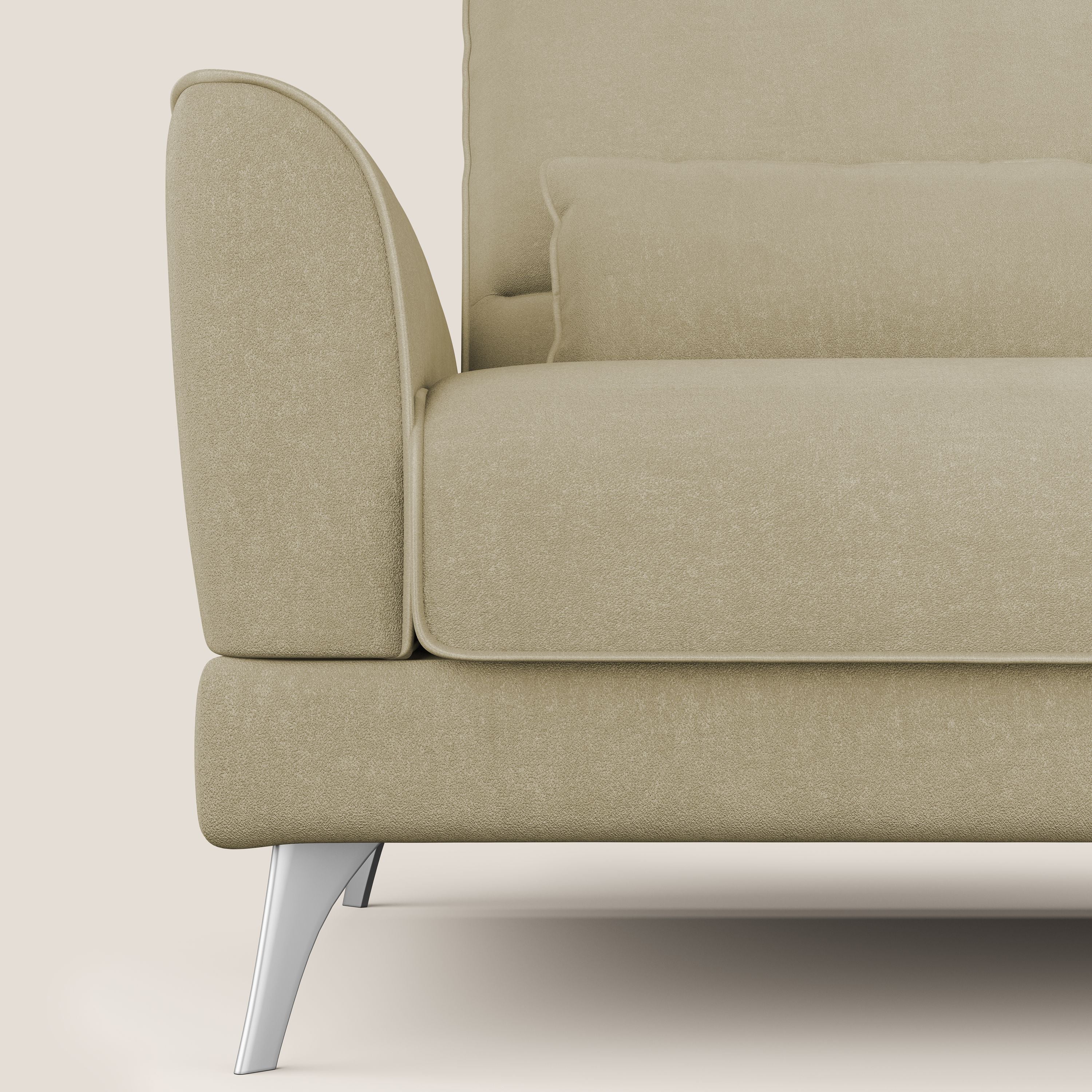 Tommy Divano relax con schienali traslanti in microfibra smacchiabile T11 beige - divani.store