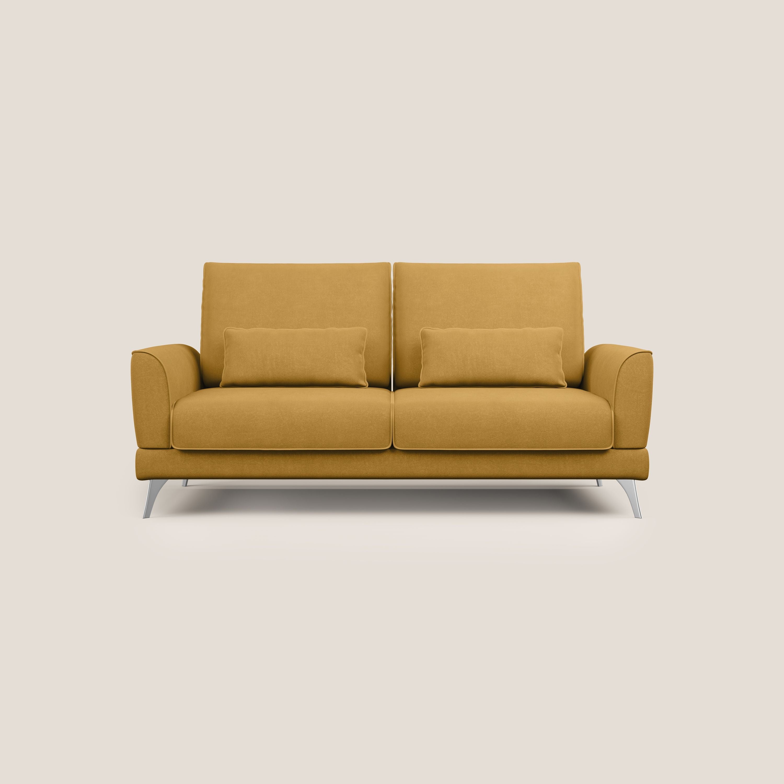 Tommy Divano relax con schienali traslanti in microfibra smacchiabile T11 giallo - divani.store