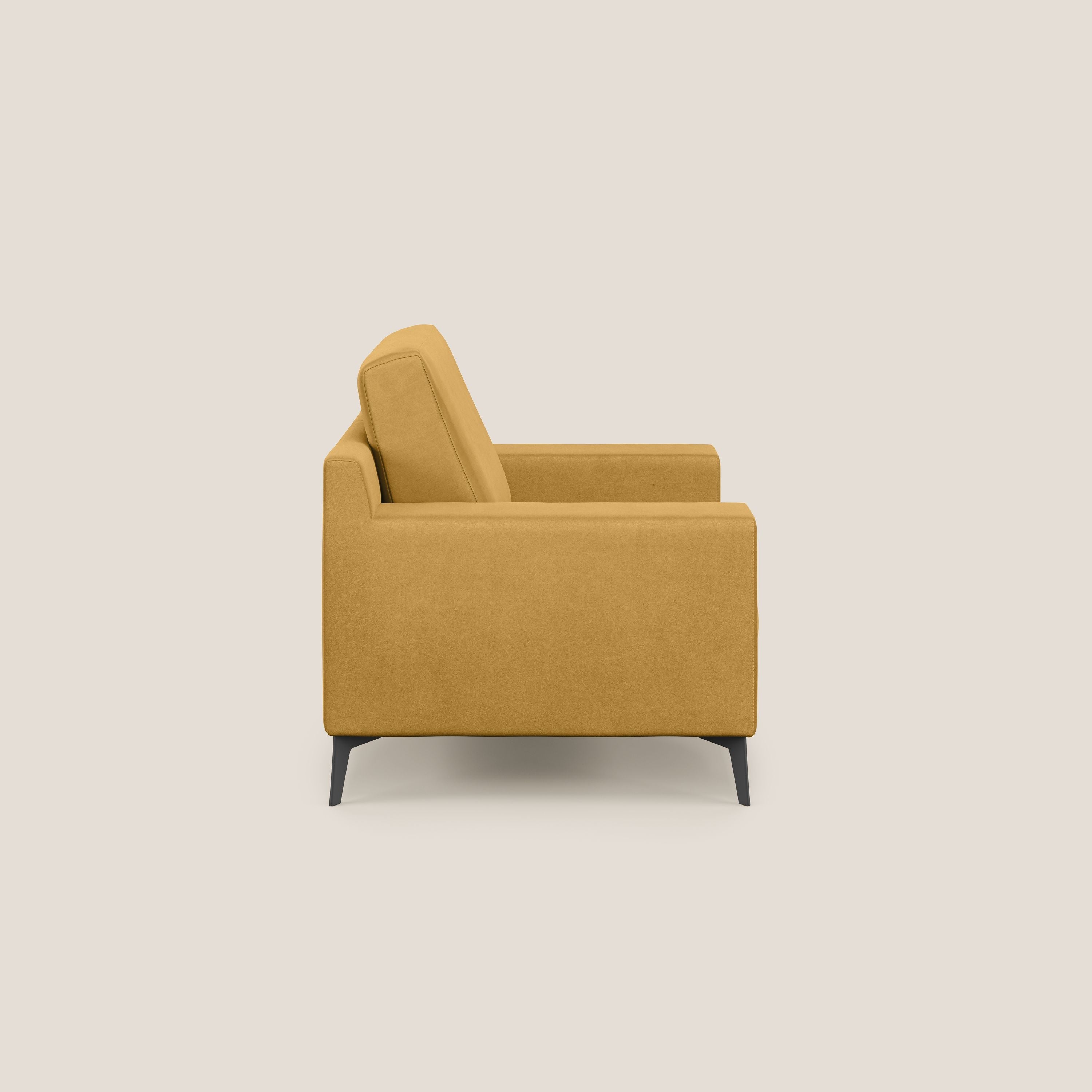 Prestige poltroncina moderna in microfibra smacchiabile T11 giallo - divani.store
