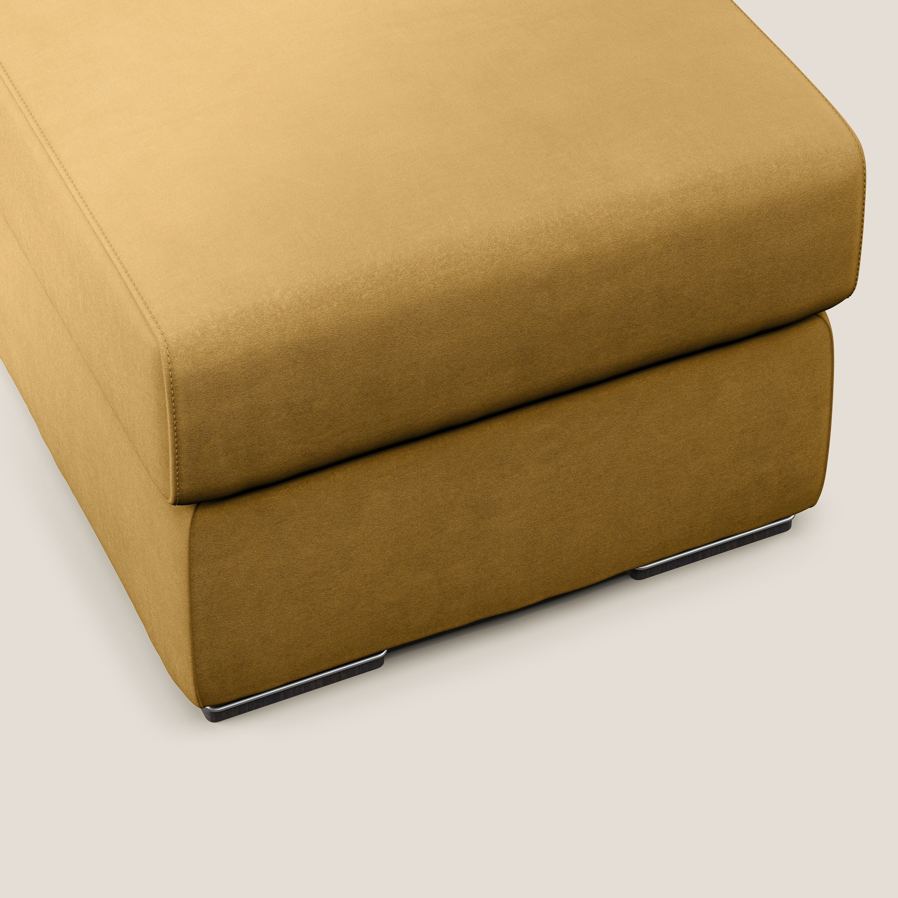 Sun pouf apribile contenitore in microfibra smacchiabile T11 giallo - divani.store