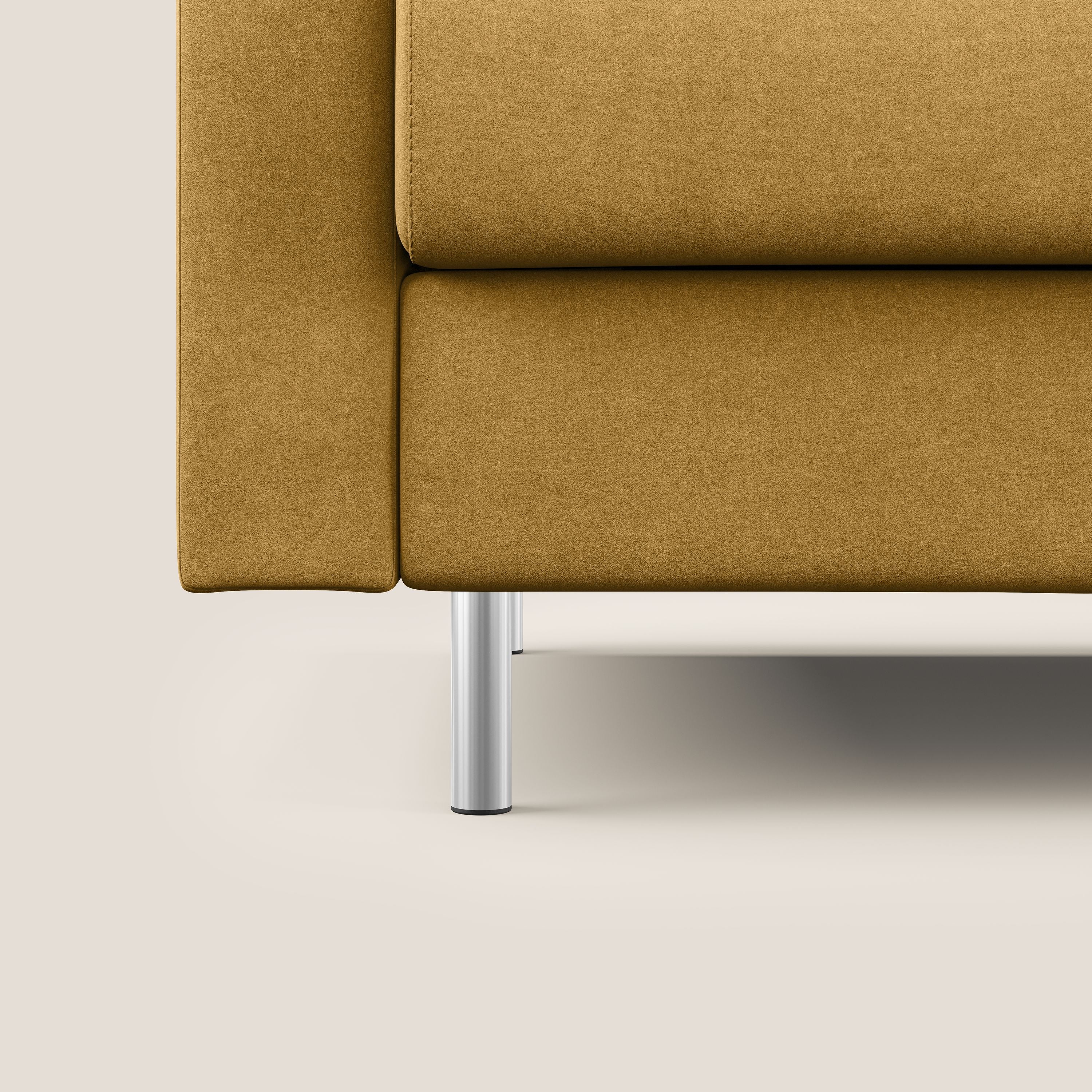 Megan divano letto matrimoniale in microfibra smacchiabile T11 giallo - divani.store