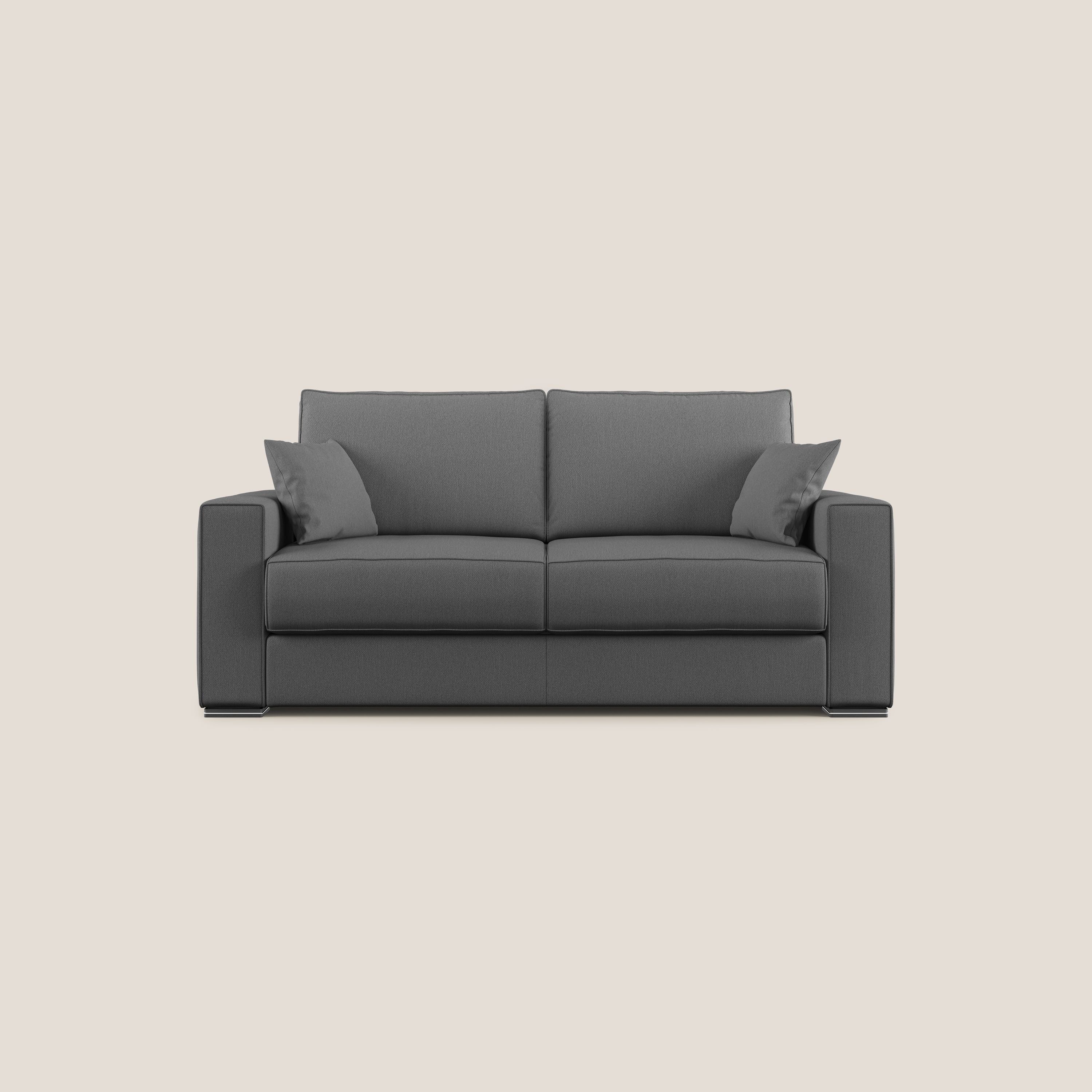 Dream Divano letto moderno dai morbidi cuscini in tessuto smacchiabile T05 antracite - divani.store