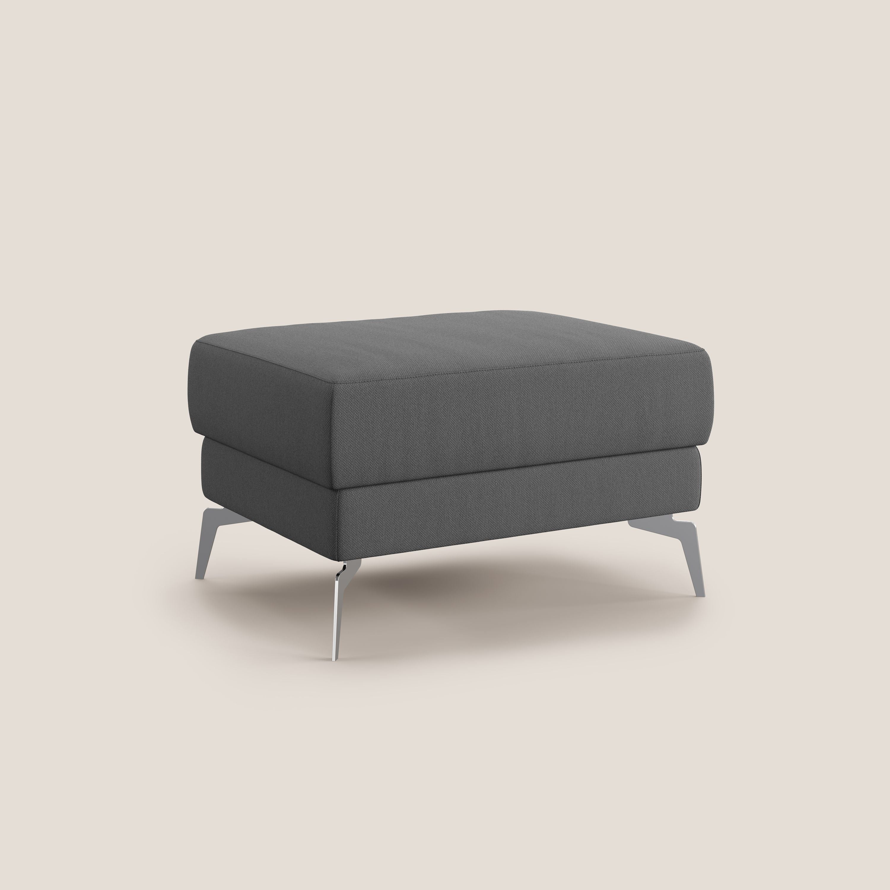 Star Pouf con piedini alti in tessuto smacchiabile T05 antracite - divani.store