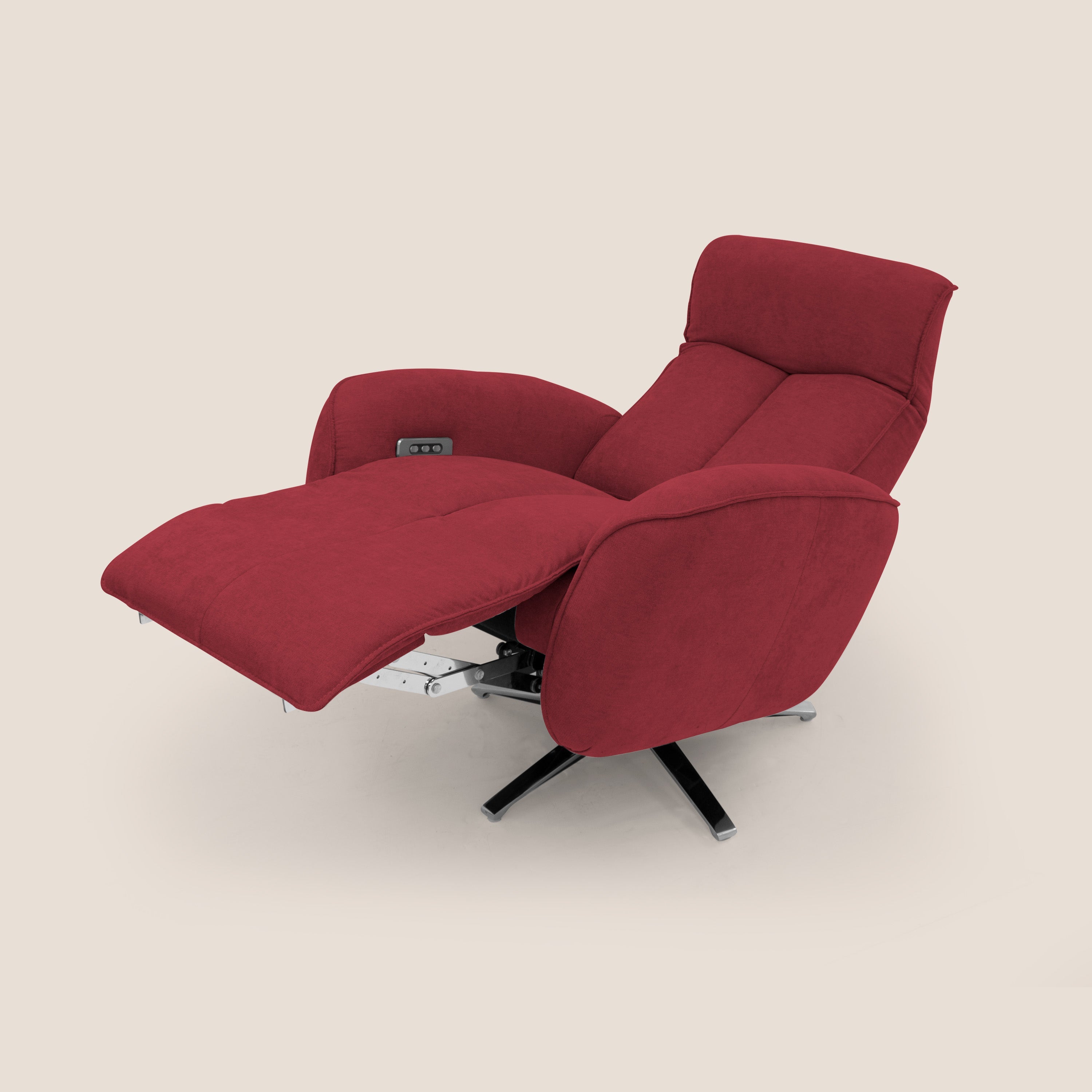 EVA Poltroncina RELAX in morbido tessuto impermeabile T02 rosso - divani.store