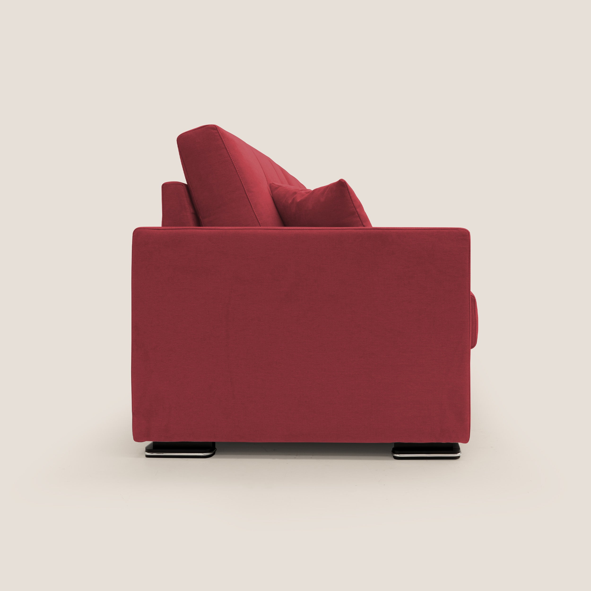 Giove divano in morbido tessuto impermeabile T02 rosso - divani.store