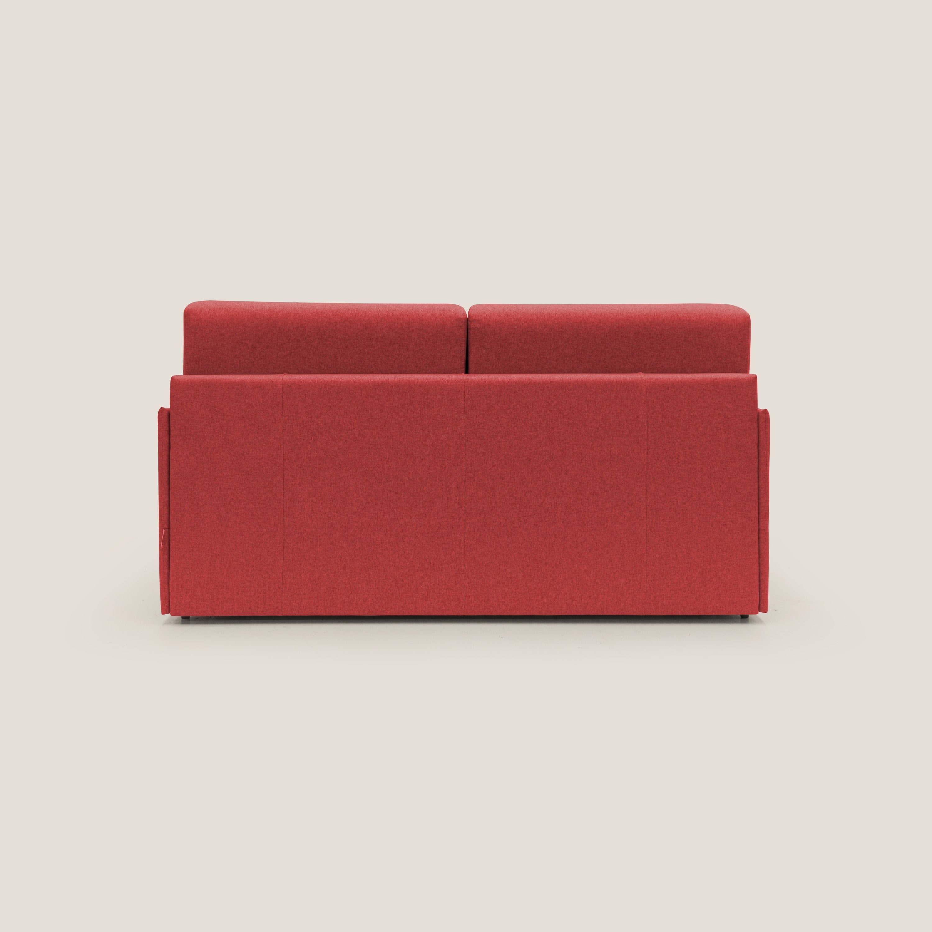Evans Divano letto matrimoniale in tessuto impermeabile T13 rosso - divani.store