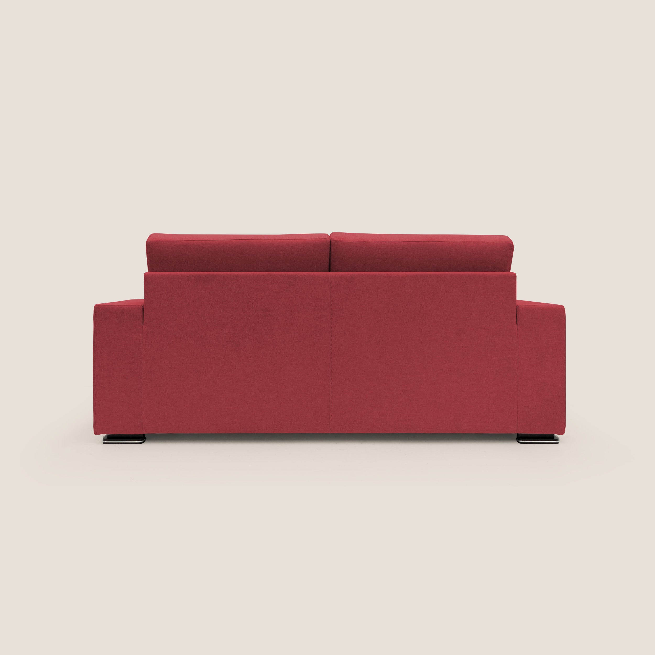 Giove divano in morbido tessuto impermeabile T02 rosso - divani.store