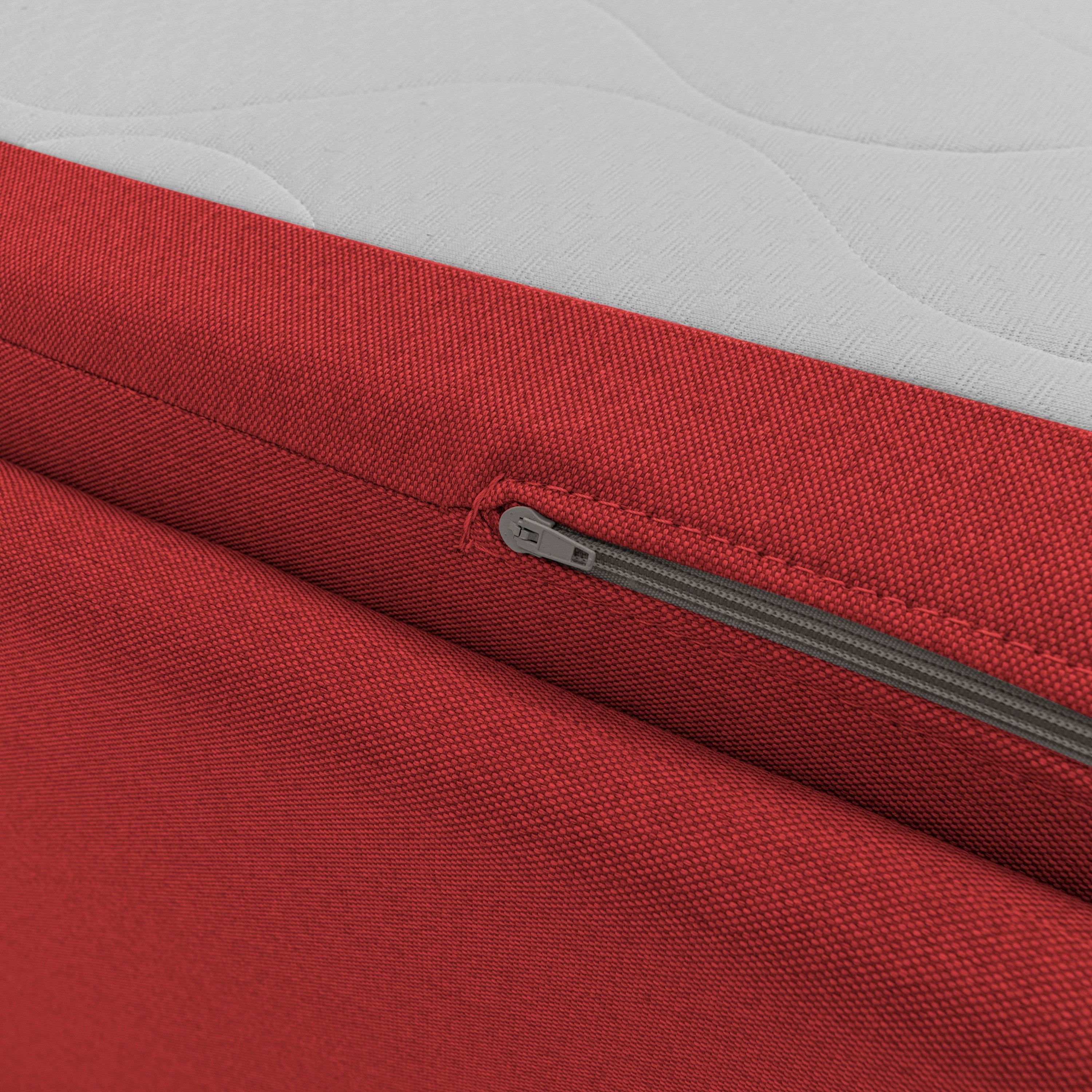 Nolo Divano duplex con doppio letto in tessuto simil cotone impermeabile T13 rosso - divani.store