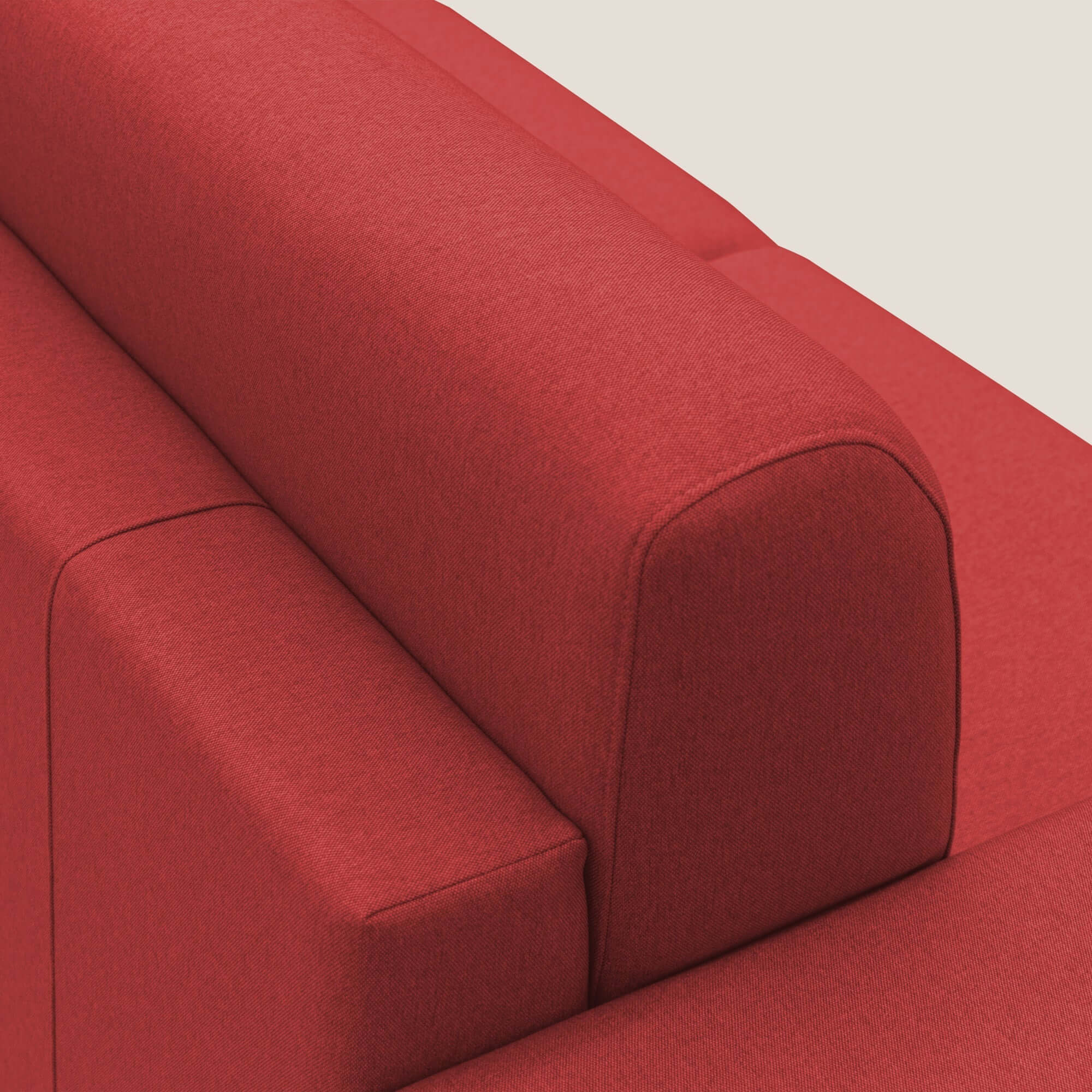 Chris Divano letto matrimoniale in tessuto impermeabile T13 rosso - divani.store