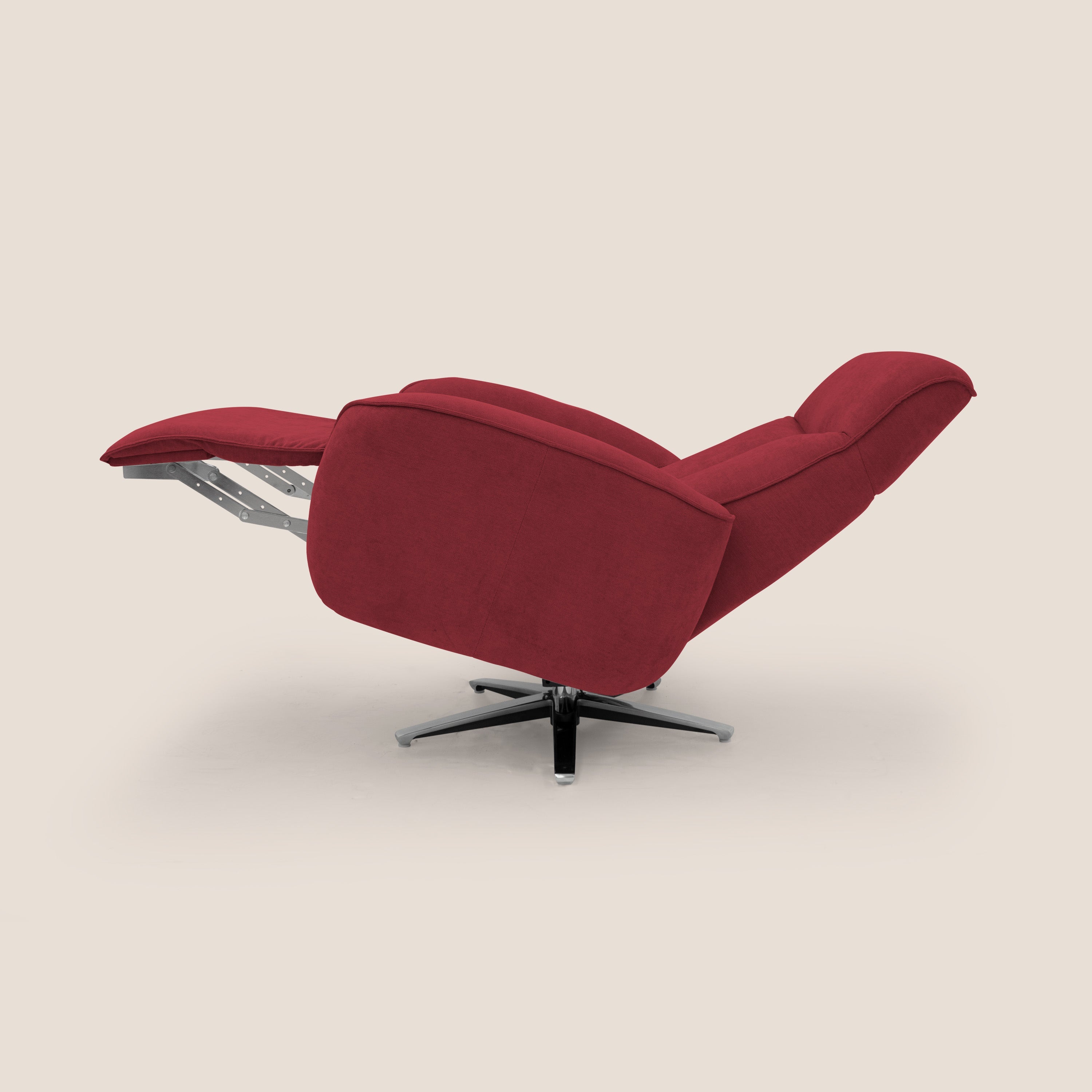 EVA Poltroncina RELAX in morbido tessuto impermeabile T02 rosso - divani.store