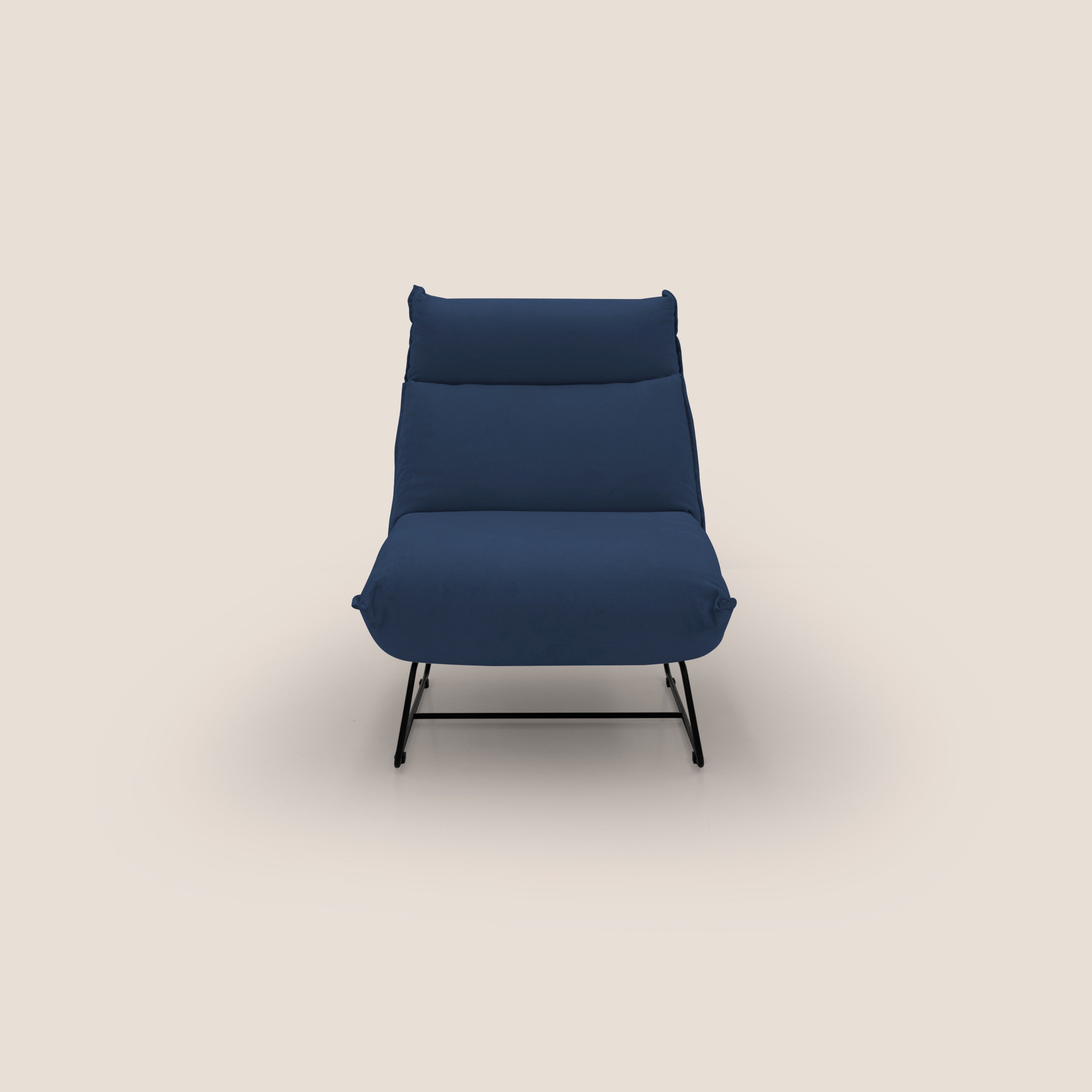 Tessa Poltroncina dal design moderno in morbida microfibra smacchiabile T11 blu - divani.store