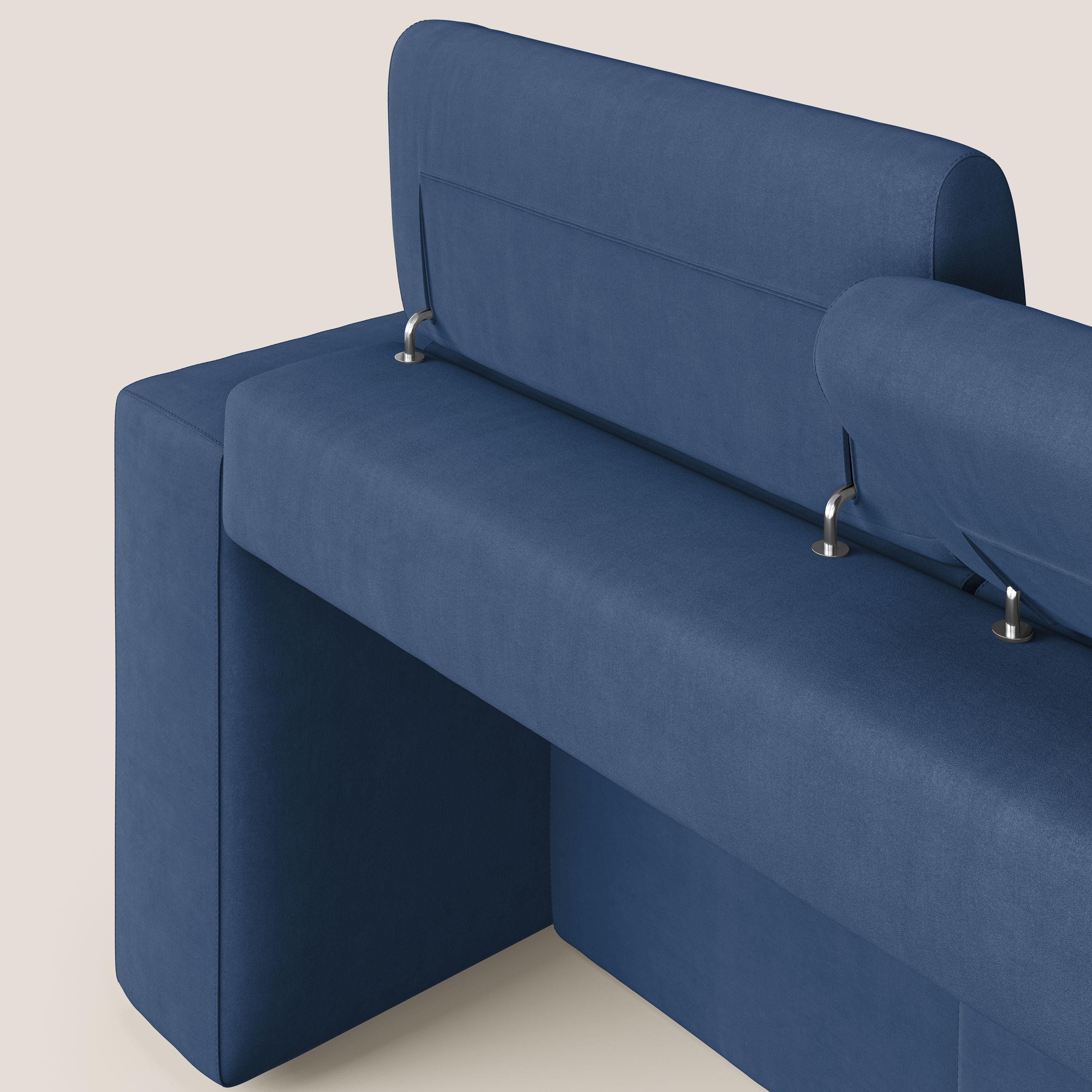 Orwell divano con 3 sedute estraibili in microfibra smacchiabile T11 blu - divani.store