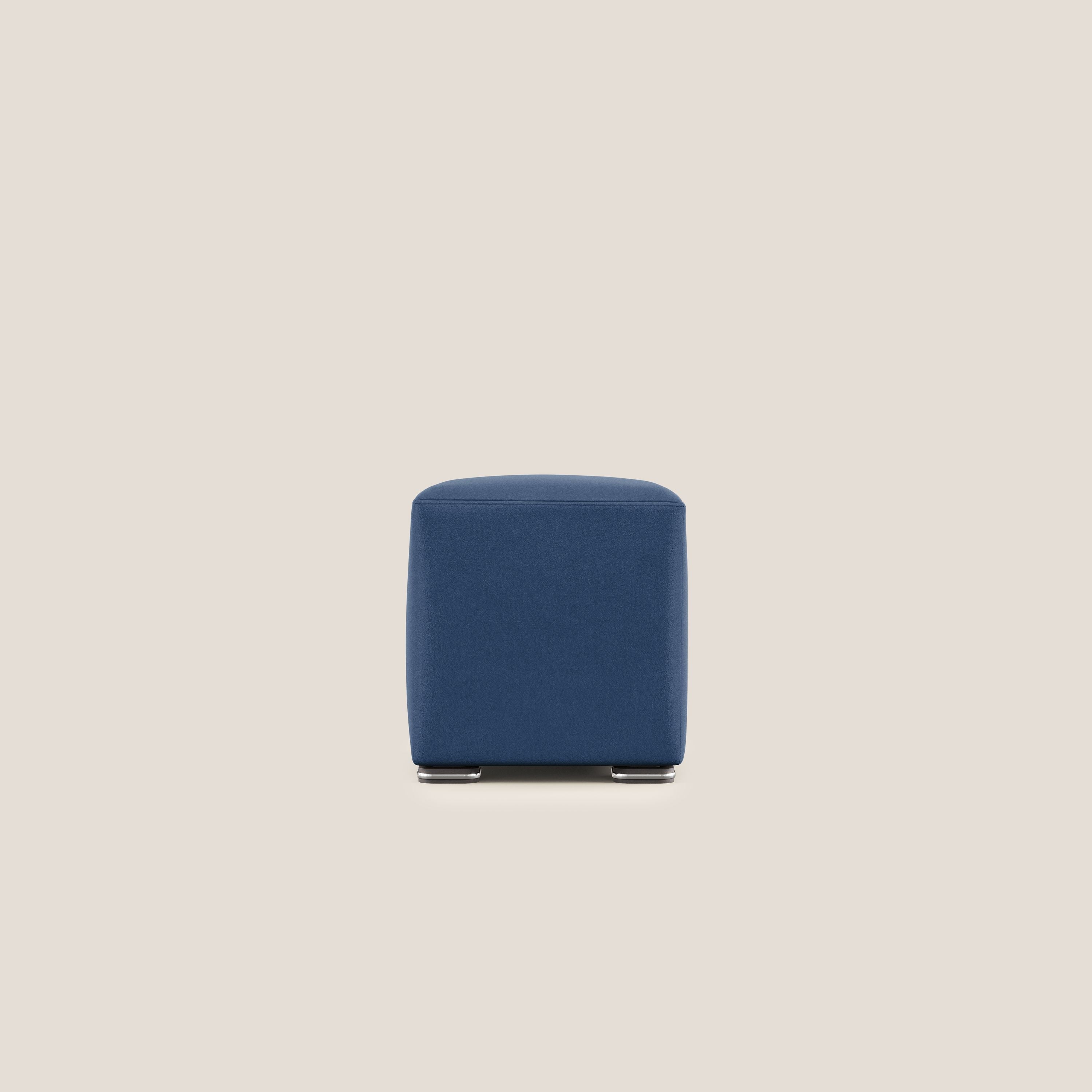 Cube pouf in microfibra smacchiabile T11 blu - divani.store