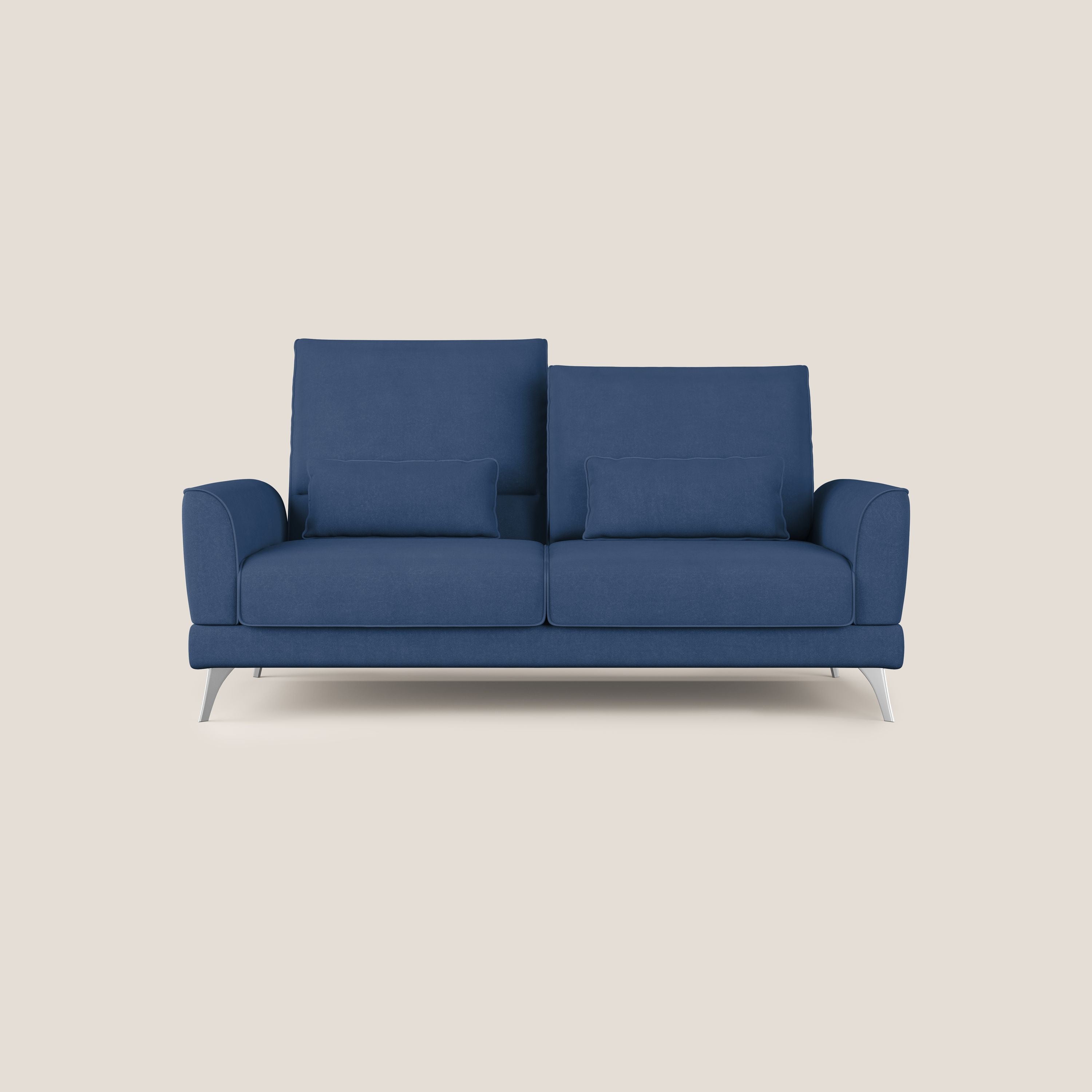 Tommy Divano relax con schienali traslanti in microfibra smacchiabile T11 blu - divani.store