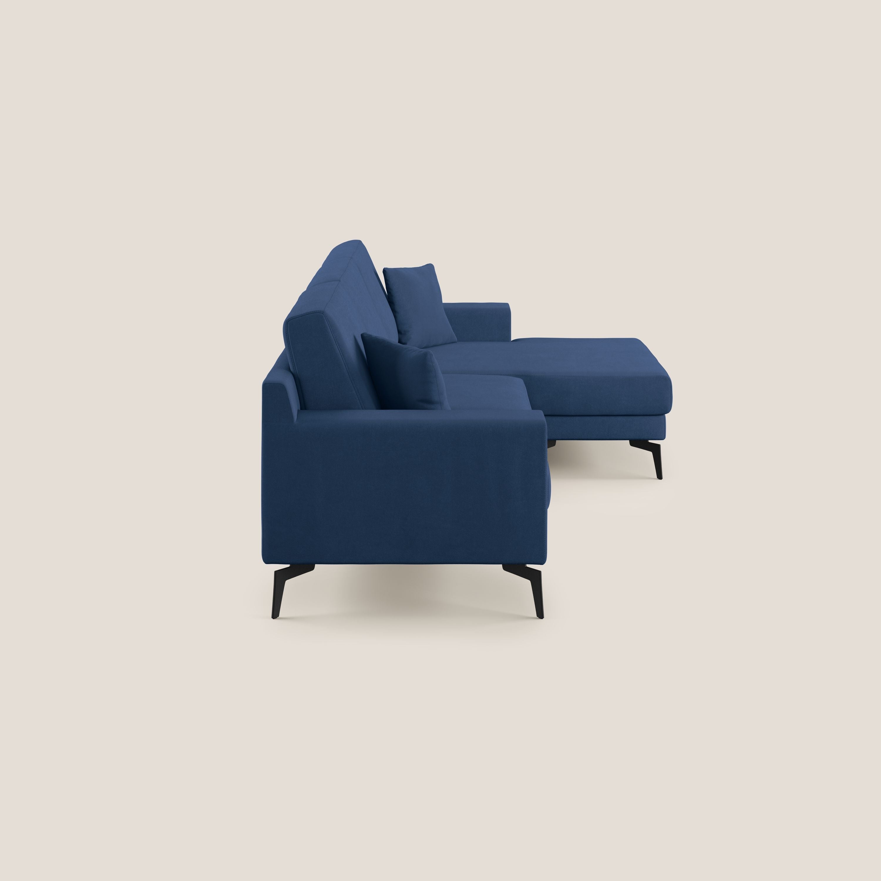 Prestige divano angolare reversibile in microfibra smacchiabile T11 blu - divani.store