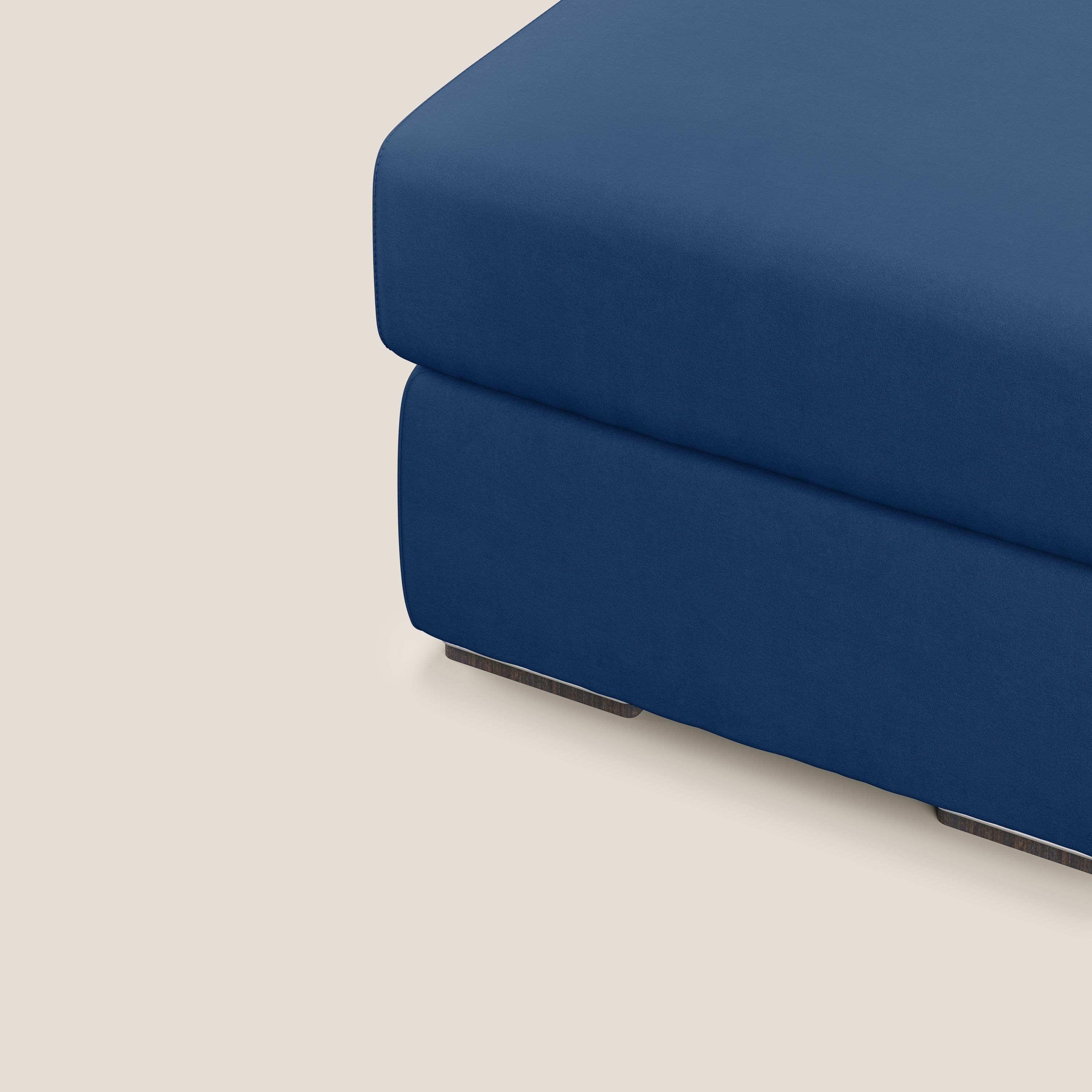 Sun pouf apribile contenitore in microfibra smacchiabile T11 blu - divani.store