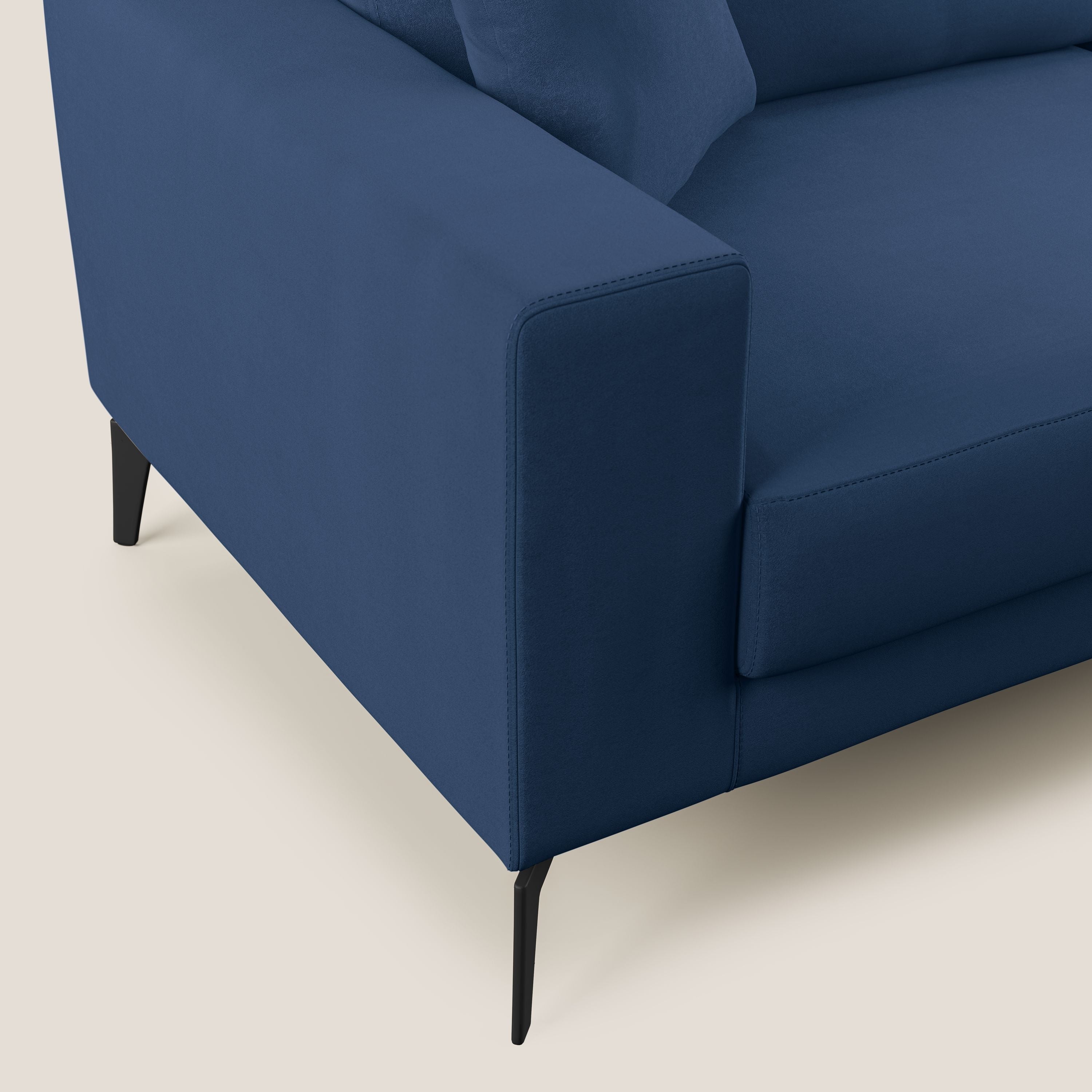 Prestige divano angolare reversibile in microfibra smacchiabile T11 blu - divani.store