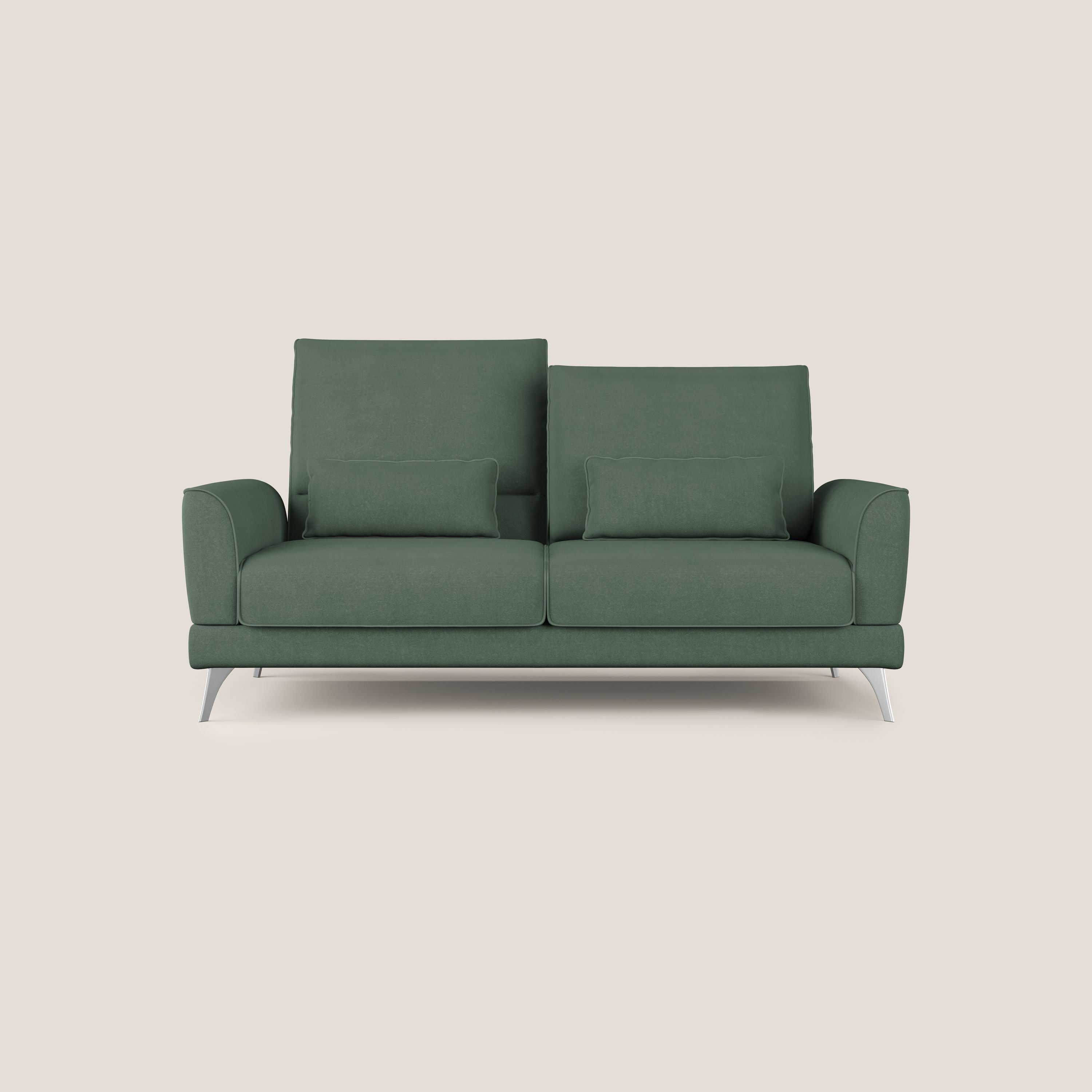 Tommy Divano relax con schienali traslanti in microfibra smacchiabile T11 verde - divani.store