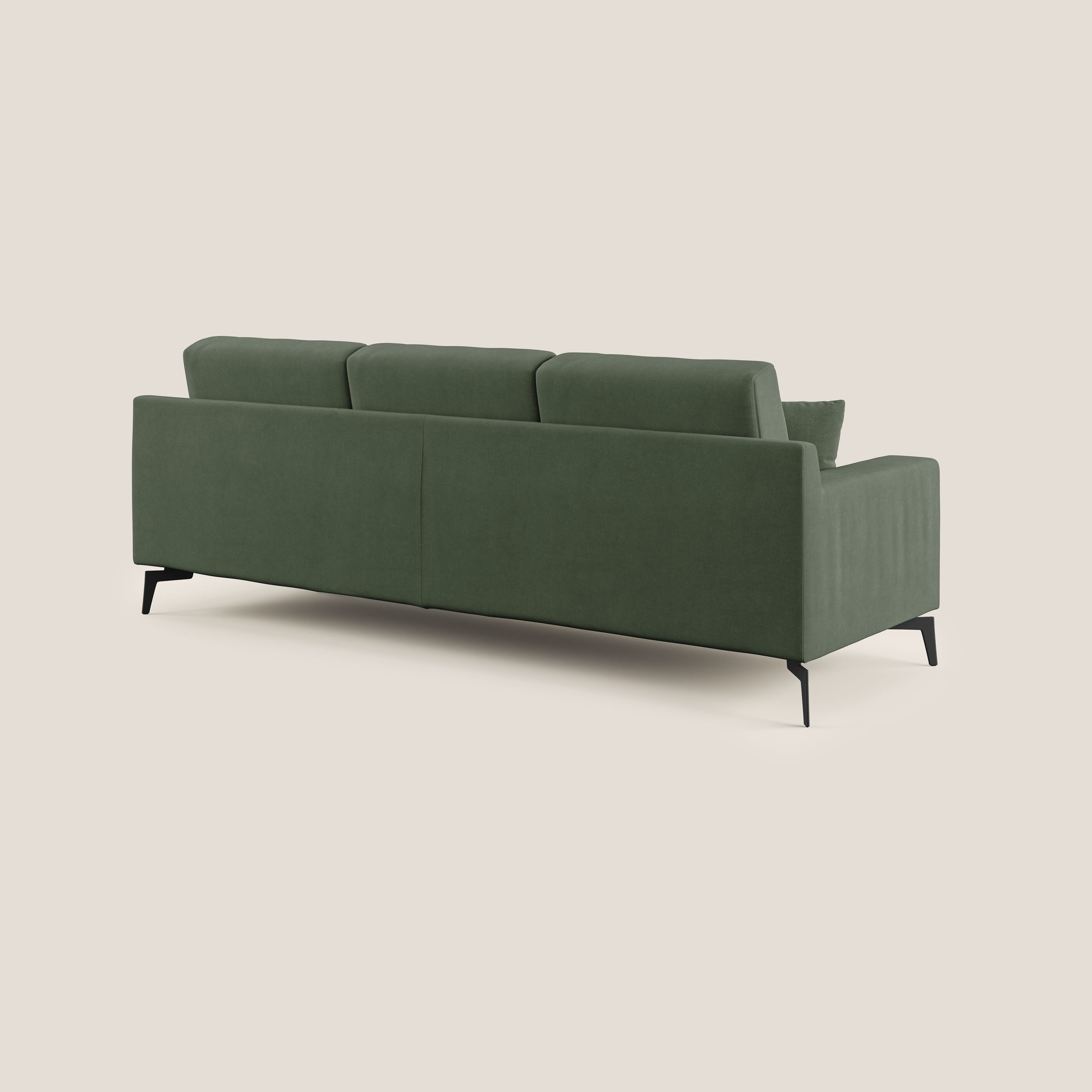 Prestige divano angolare reversibile in microfibra smacchiabile T11 verde - divani.store