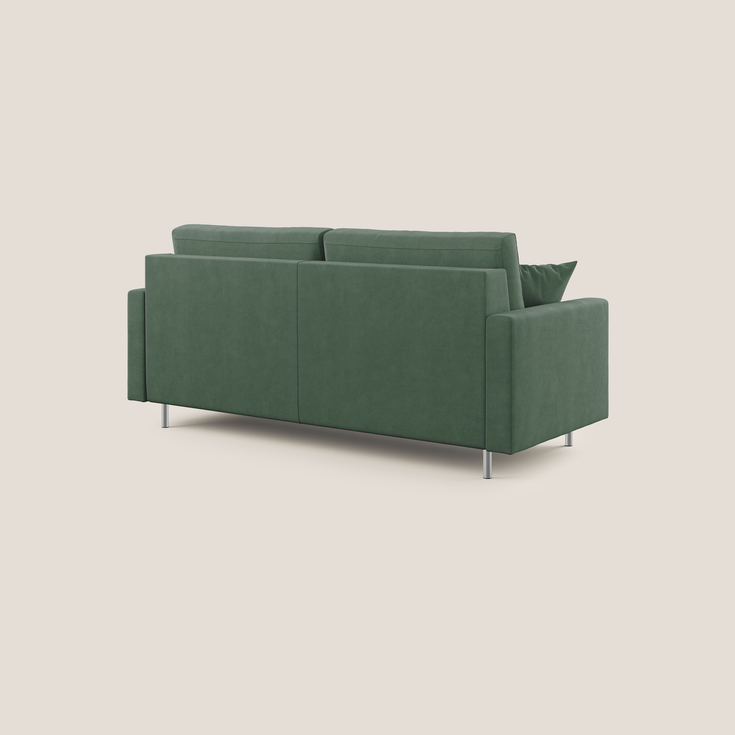 Megan divano letto matrimoniale in microfibra smacchiabile T11 verde - divani.store
