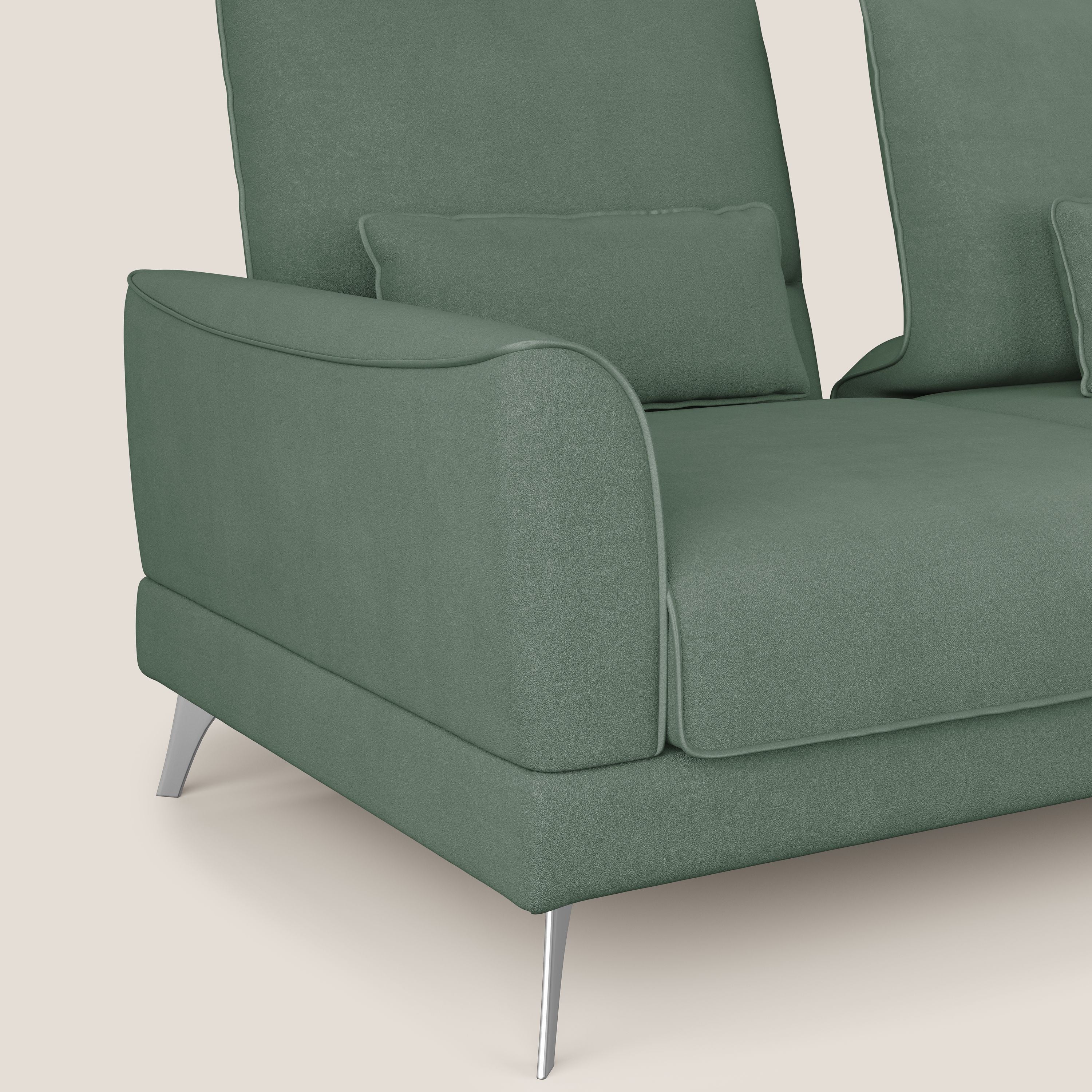 Tommy Divano relax con schienali traslanti in microfibra smacchiabile T11 verde - divani.store