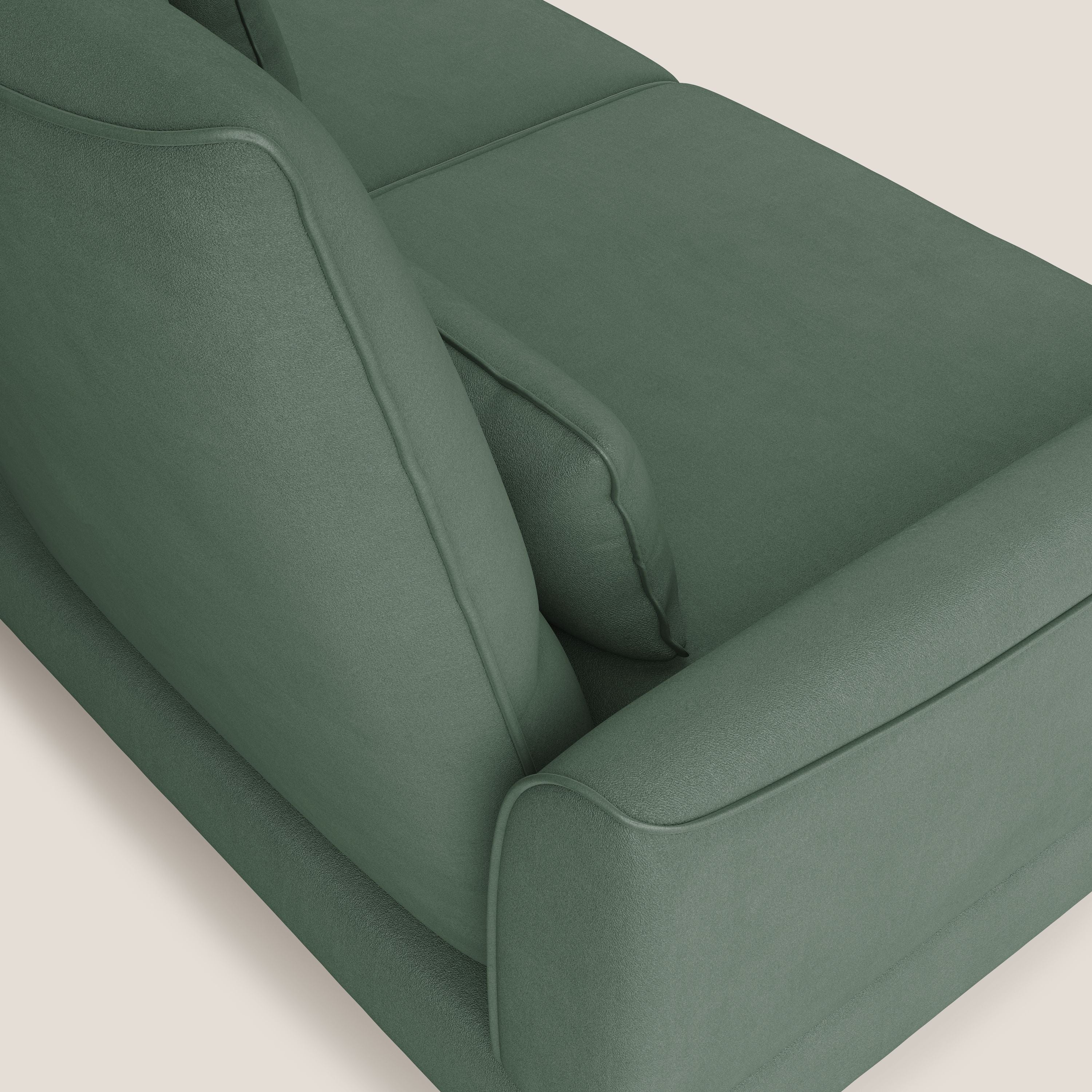 Tommy Divano relax con schienali traslanti in microfibra smacchiabile T11 verde - divani.store
