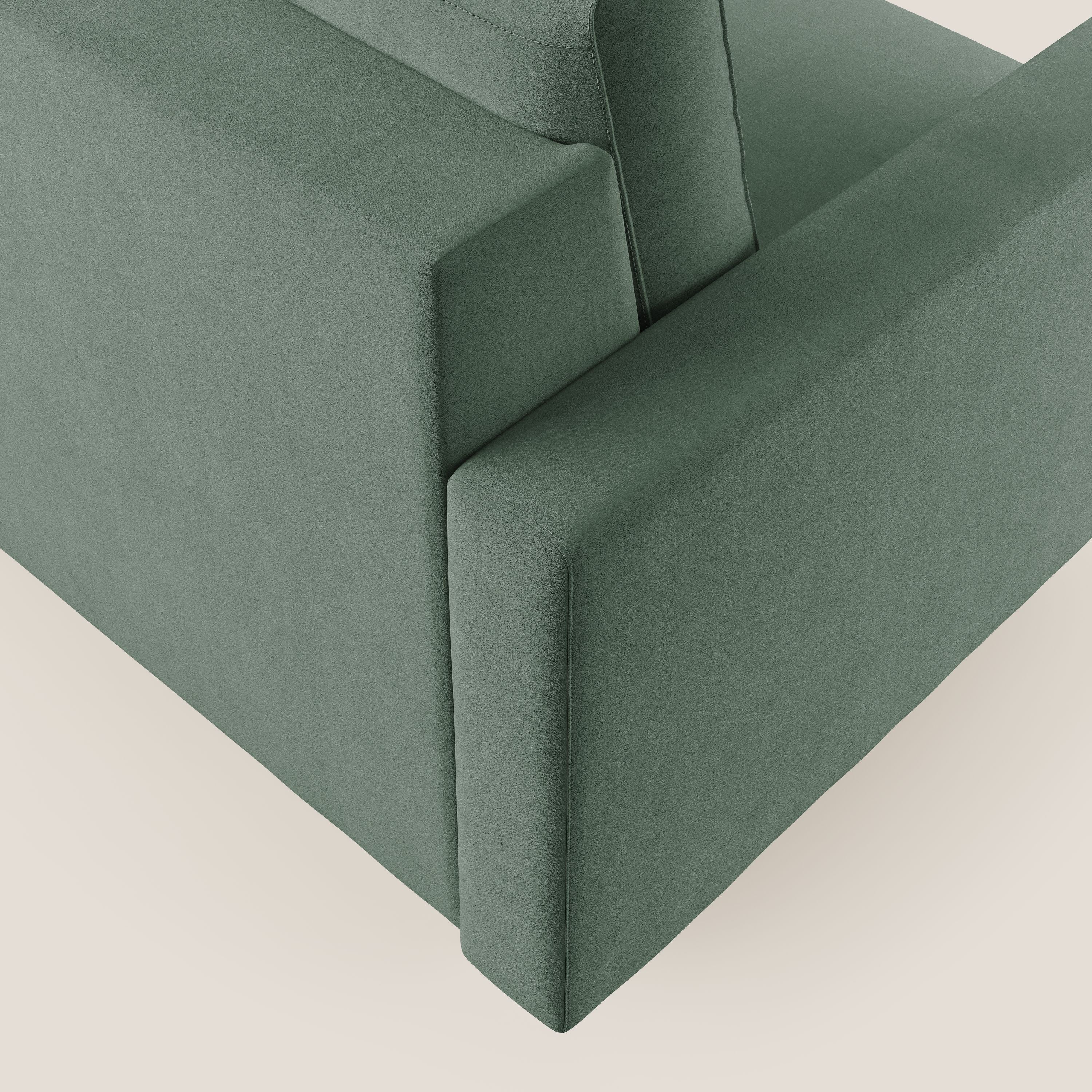 Megan poltrona letto in microfibra smacchiabile T11 verde - divani.store