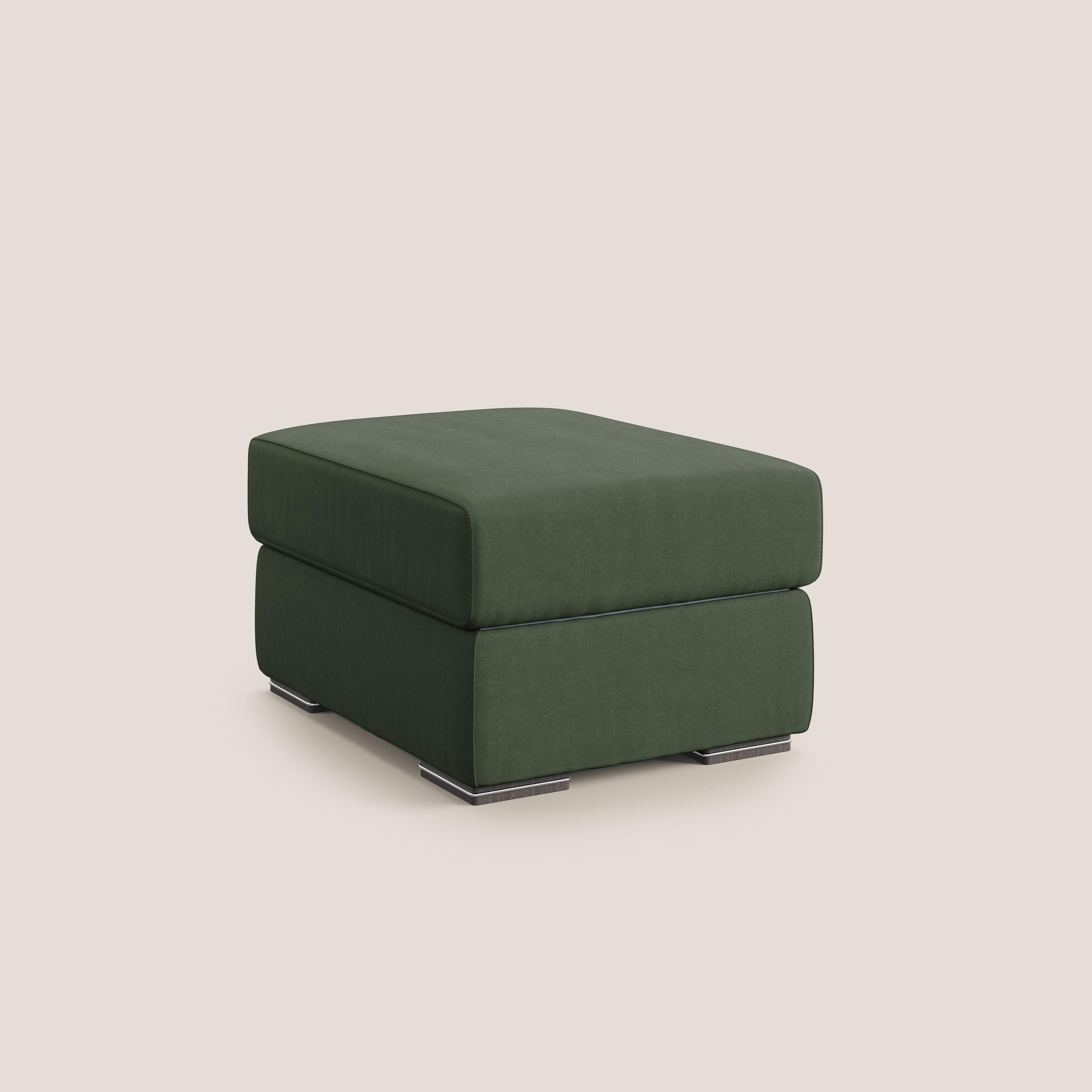 Sun pouf apribile contenitore in microfibra smacchiabile T11 verde - divani.store