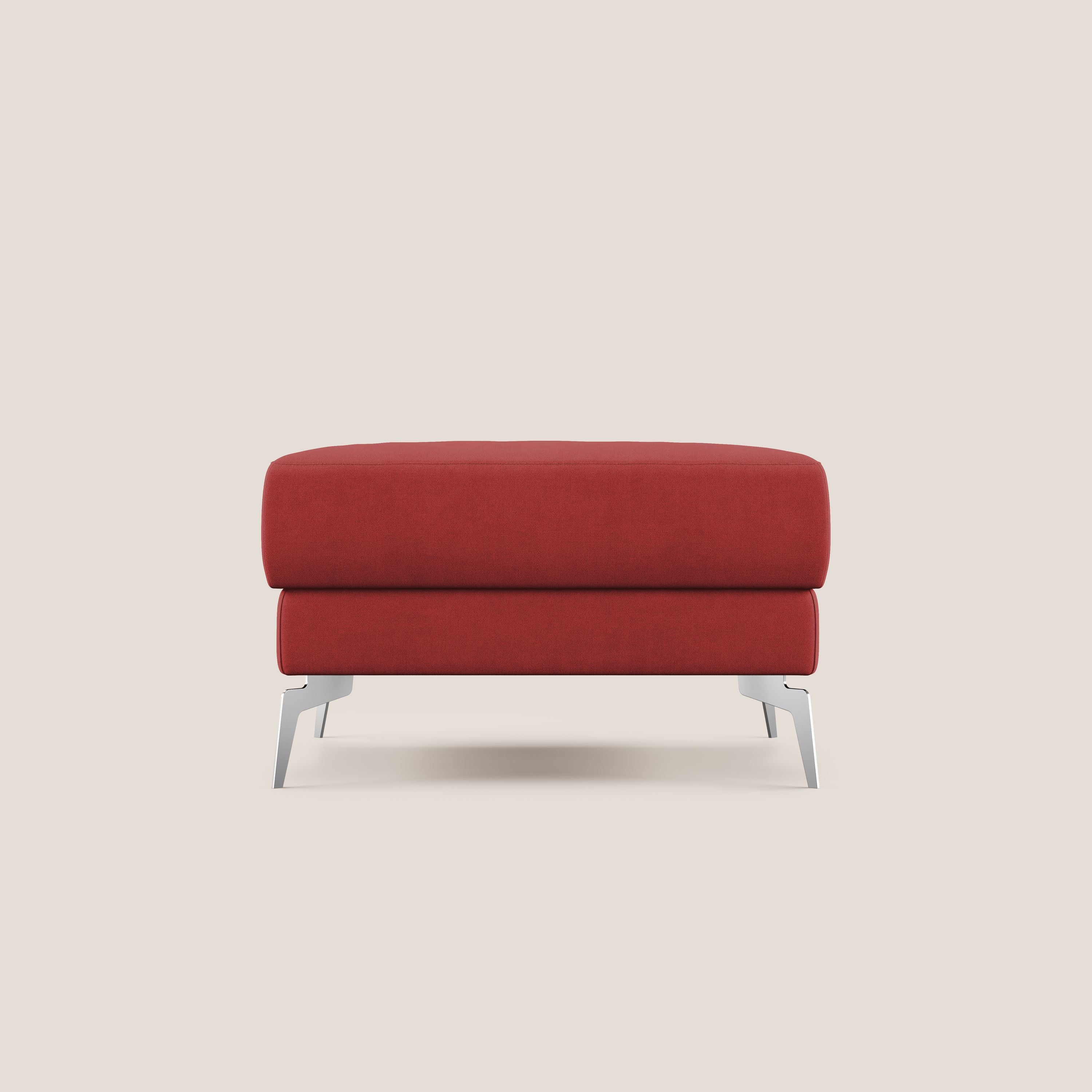 Star Pouf con piedini alti in tessuto impermeabile T02 rosso - divani.store