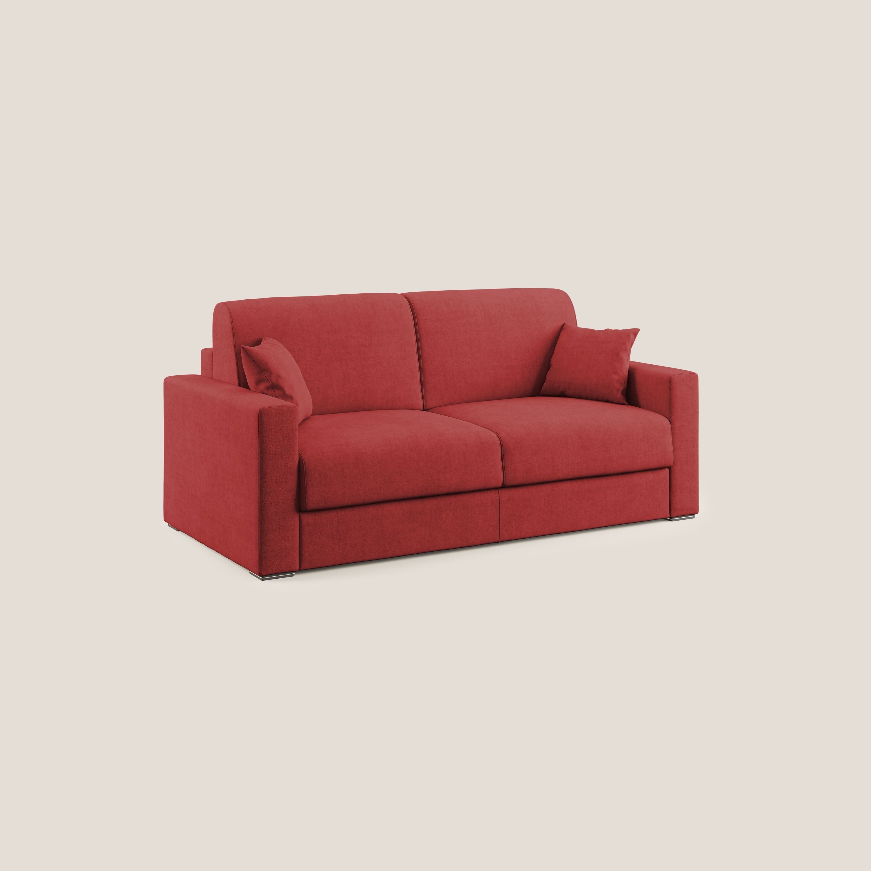 Best Divano letto matrimoniale in tessuto impermeabile T02 rosso - divani.store
