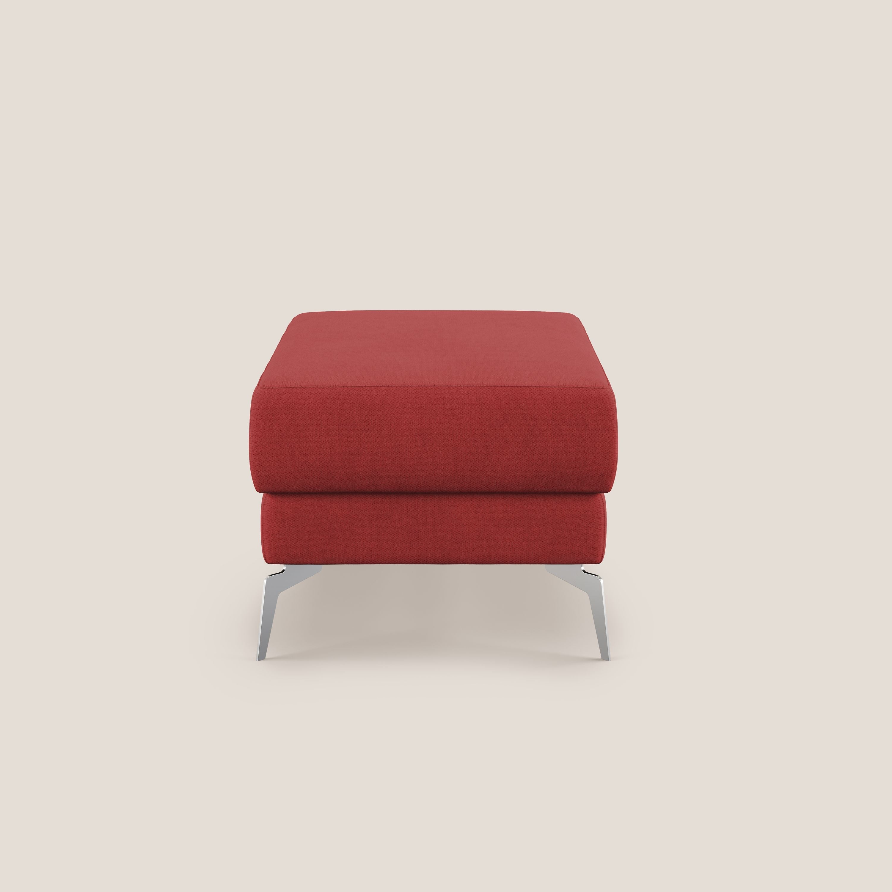 Star Pouf con piedini alti in tessuto impermeabile T02 rosso - divani.store