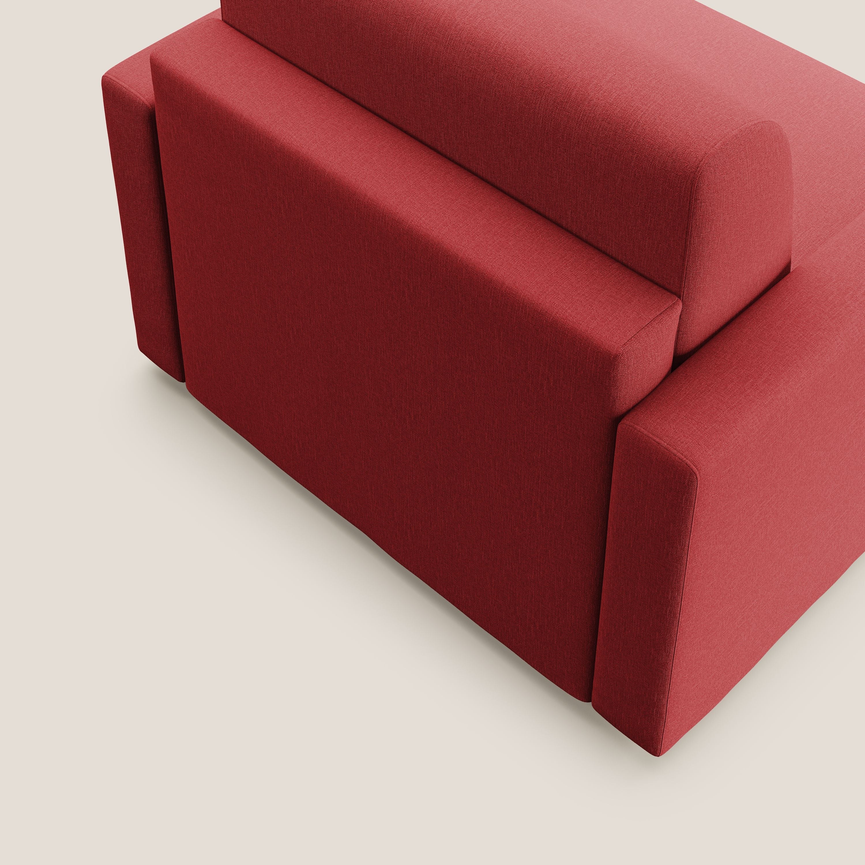 Chris poltrona letto in tessuto impermeabile T13 rosso - divani.store
