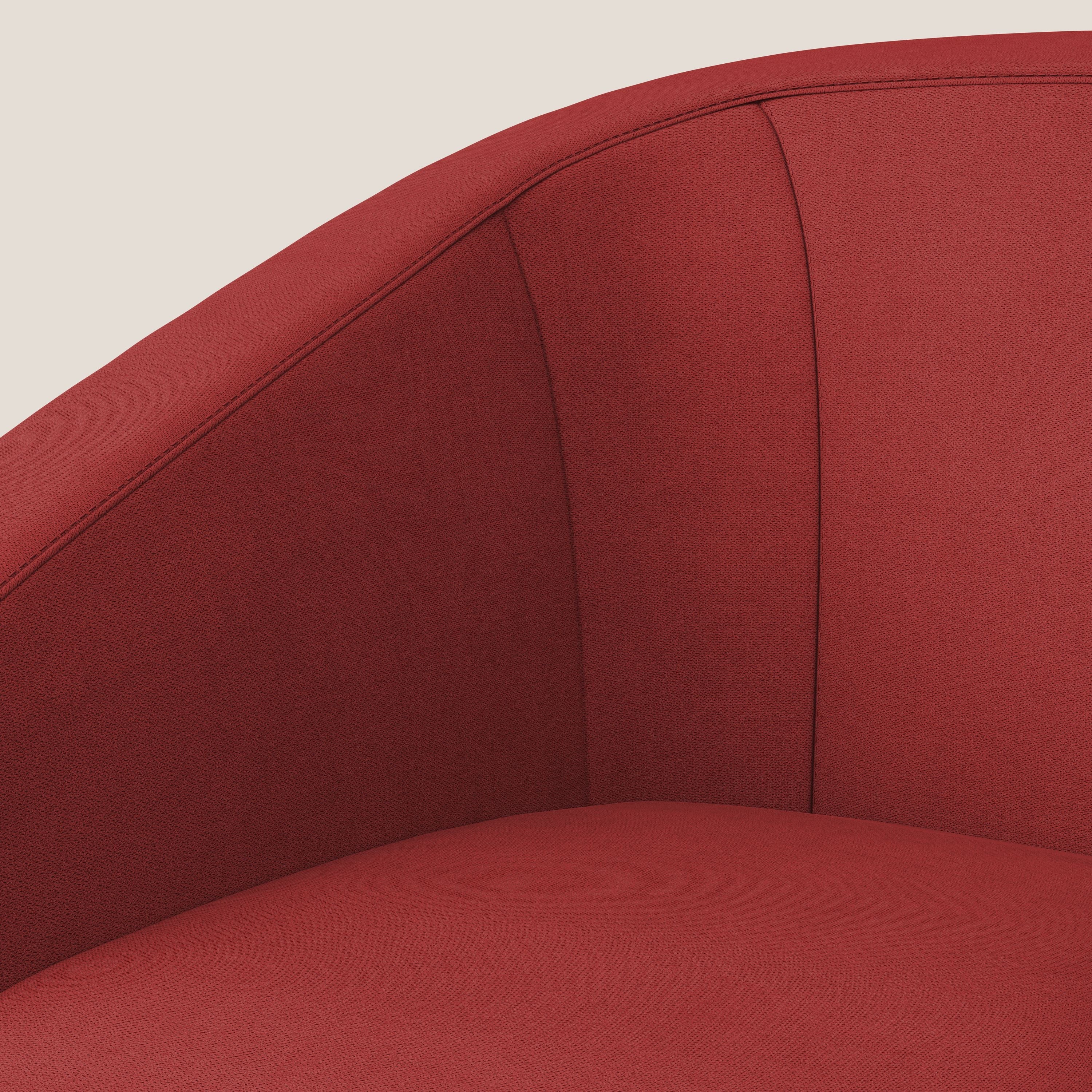 Pandora Poltroncina in tessuto morbido impermeabile T02 rosso - divani.store