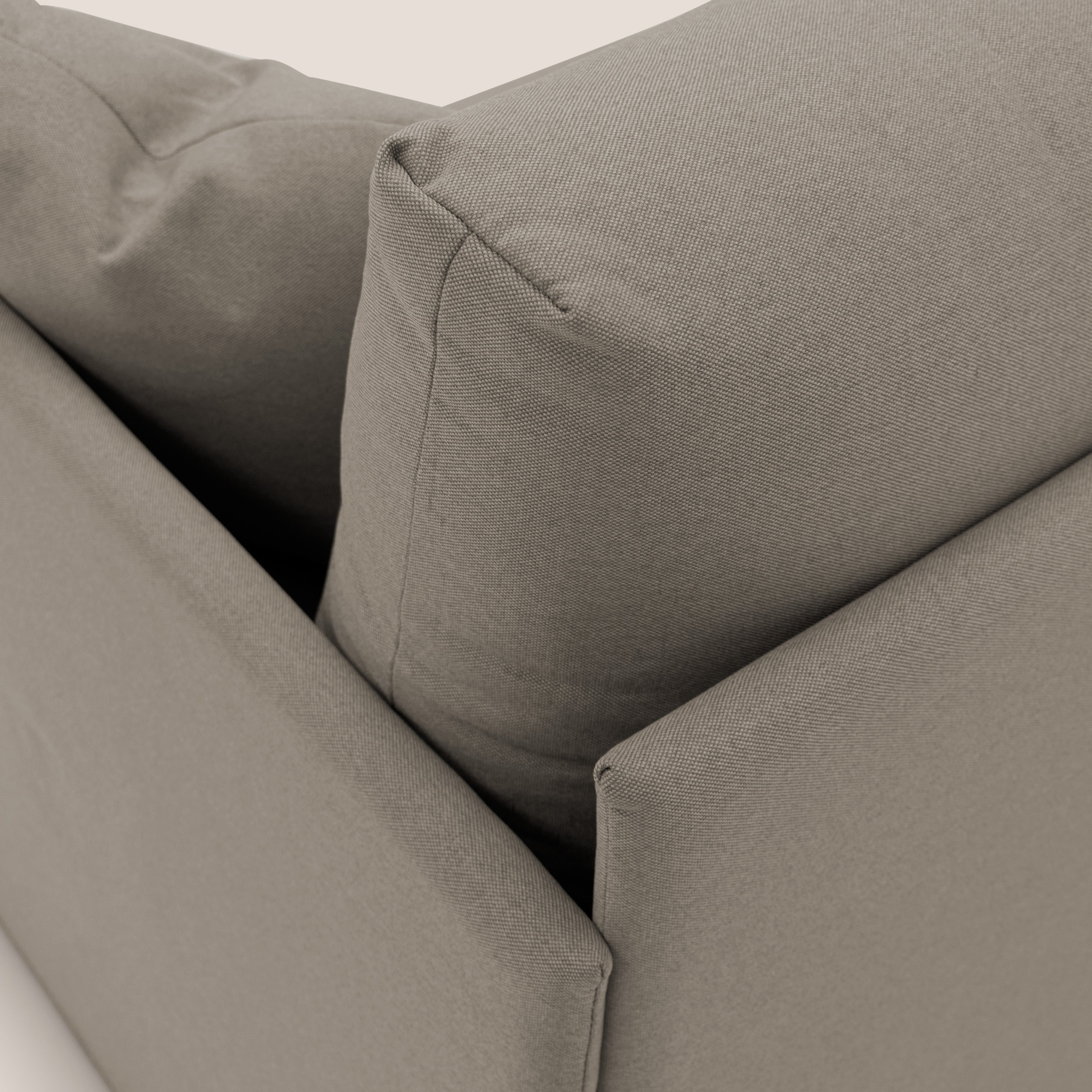 Brera Divano duplex con doppio letto in tessuto simil cotone impermeabile T13 tortora - divani.store