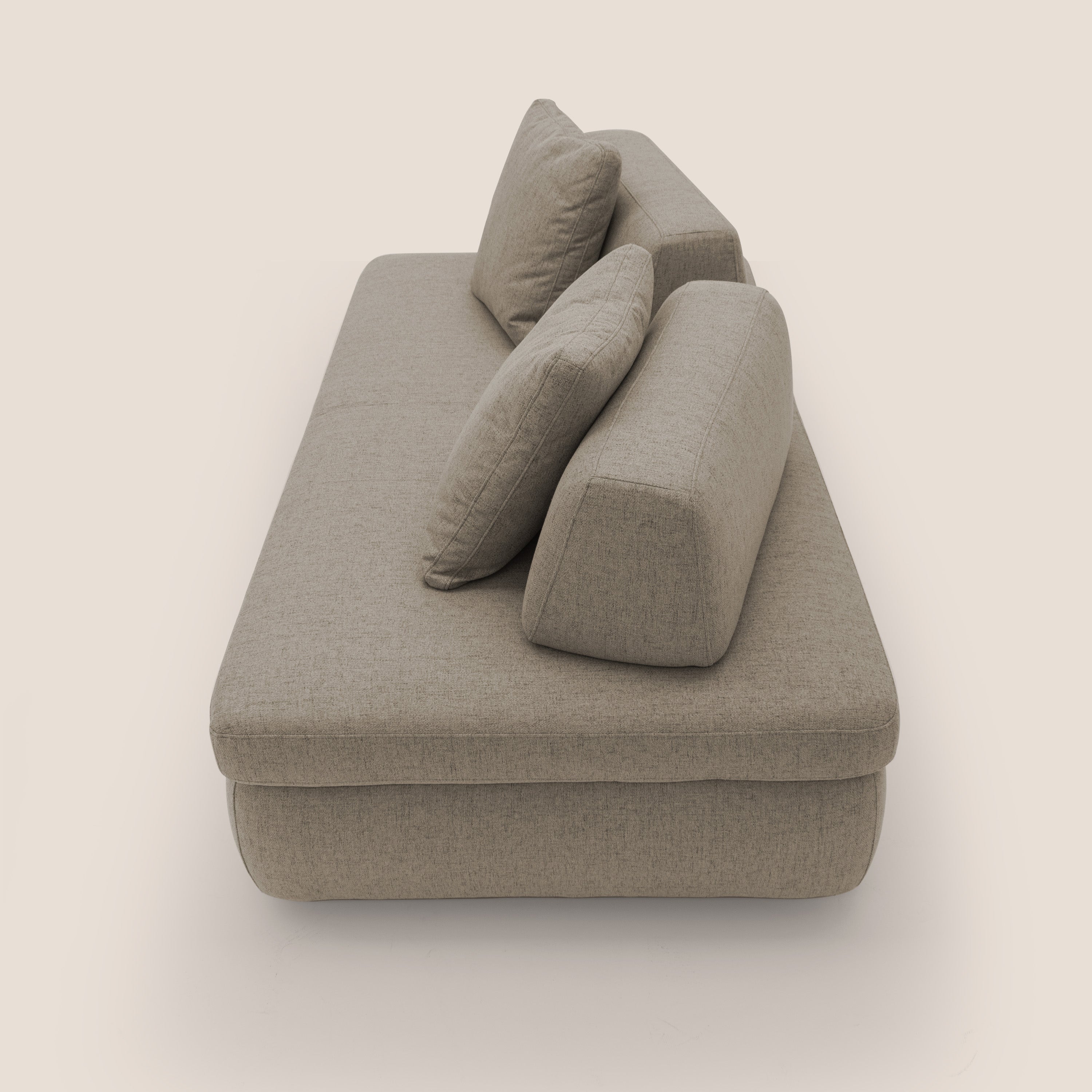 Gransasso Divano letto matrimoniale dal DESIGN innovativo in tessuto impermeabile T03 marrone - divani.store