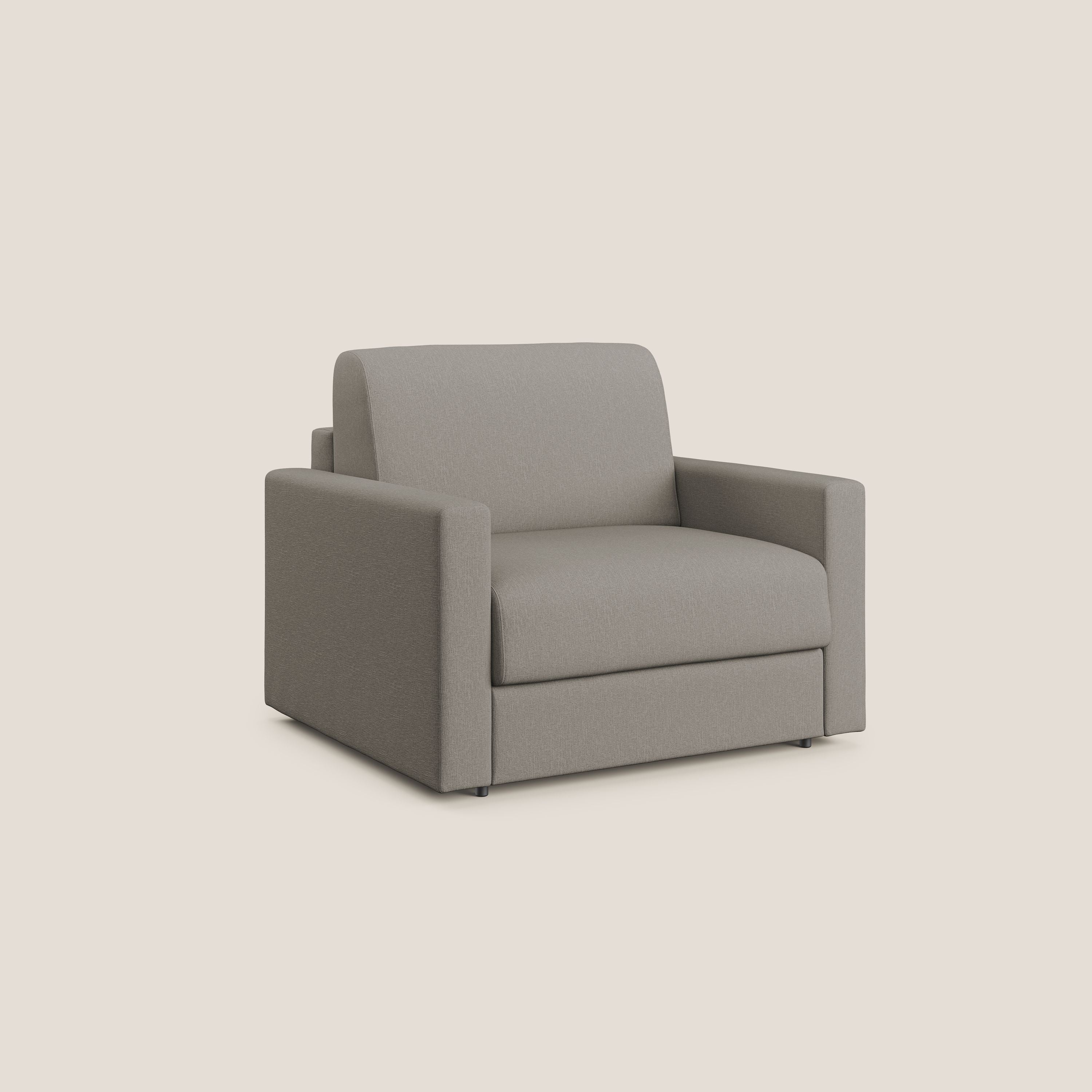 Chris poltrona letto in tessuto impermeabile T13 tortora - divani.store