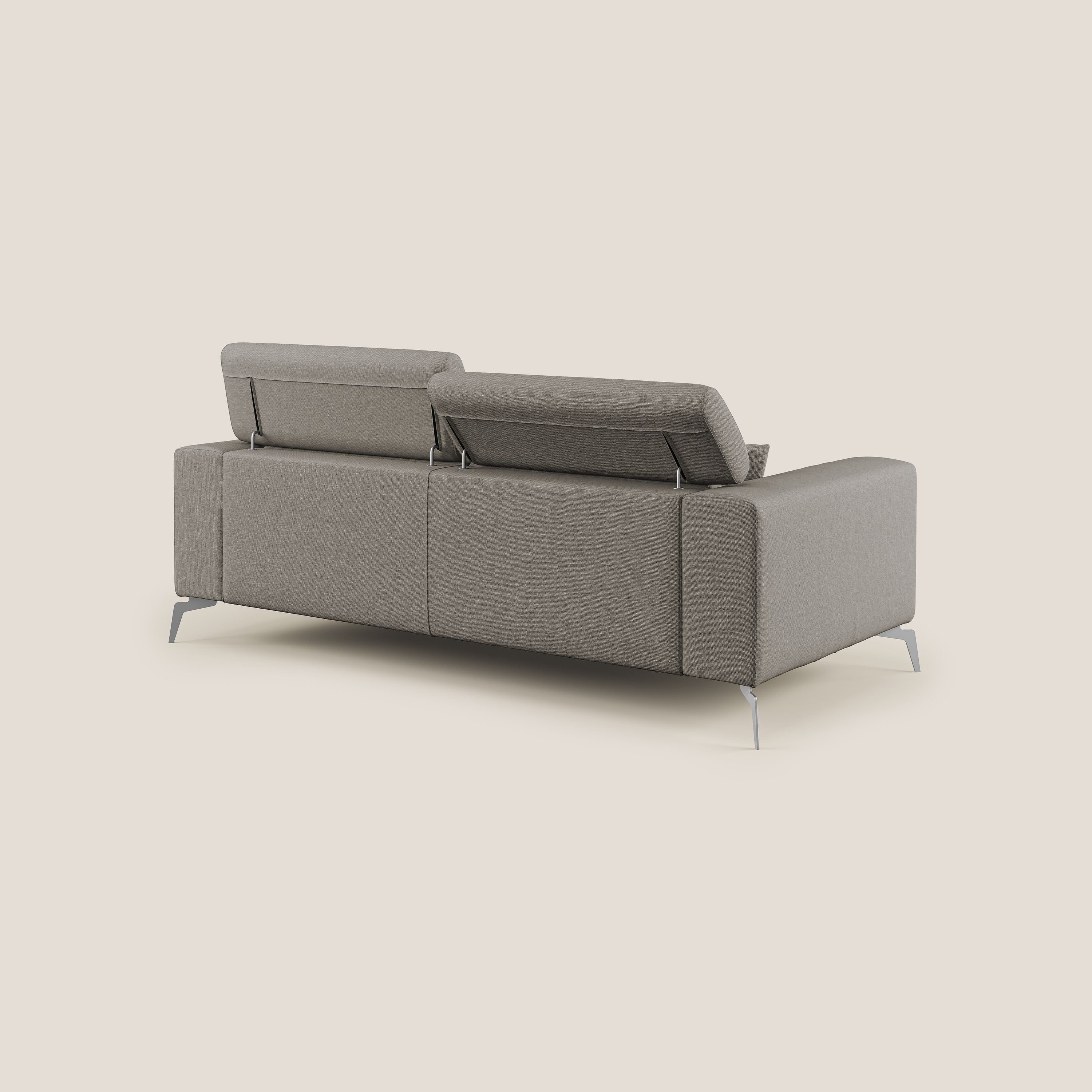 Blade Divano con poggiatesta reclinabili in tessuto impermeabile misto cotone T13 tortora - divani.store