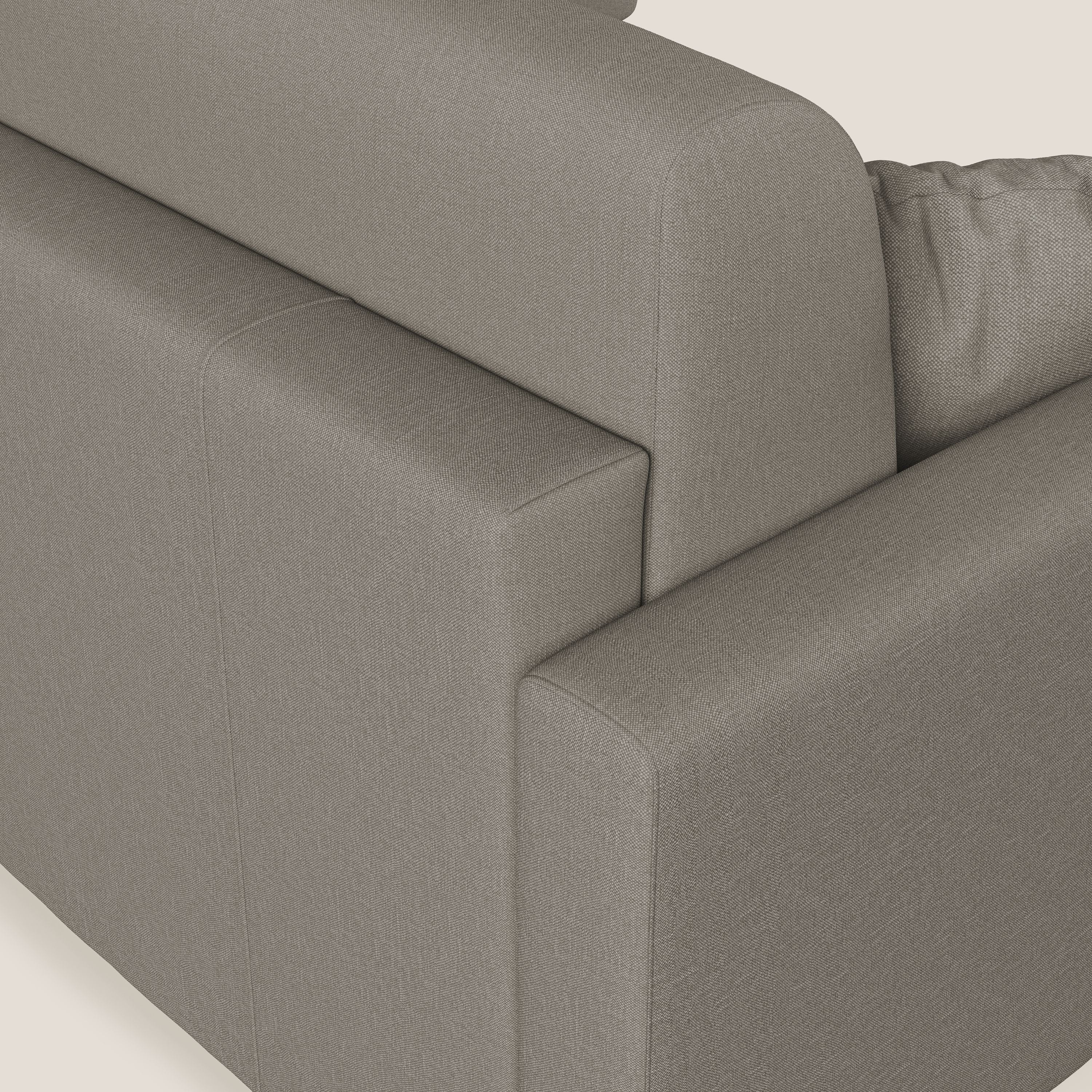 Chris Divano letto angolare 5 posti in tessuto impermeabile T13 tortora - divani.store